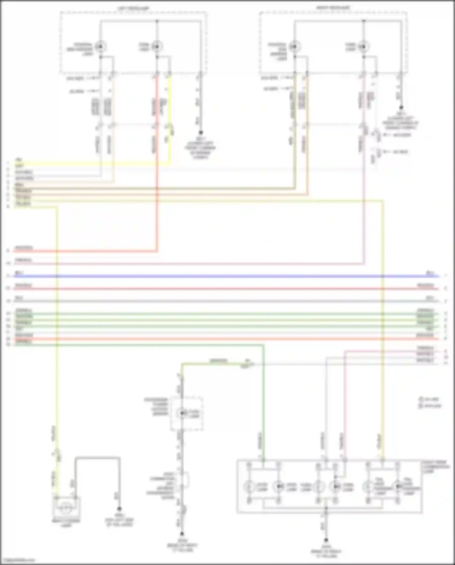 Sorento Kia IV (2020-2024): Exterior lamps circuit, except hybrid (2 of 4)