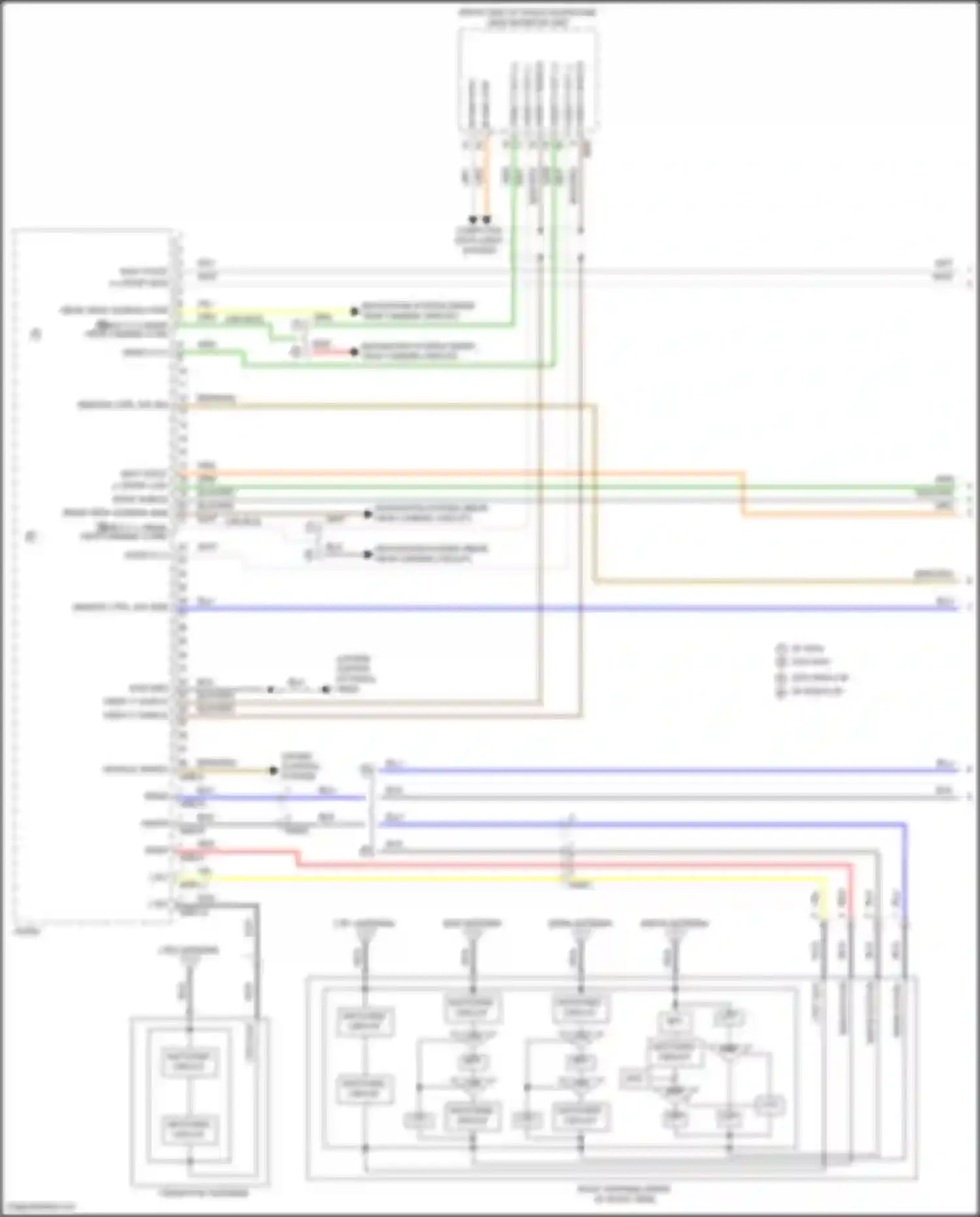 Sorento Kia IV (2020-2024): Radio circuit, except hybrid w/o navigation w/ amplifier (1 of 5)