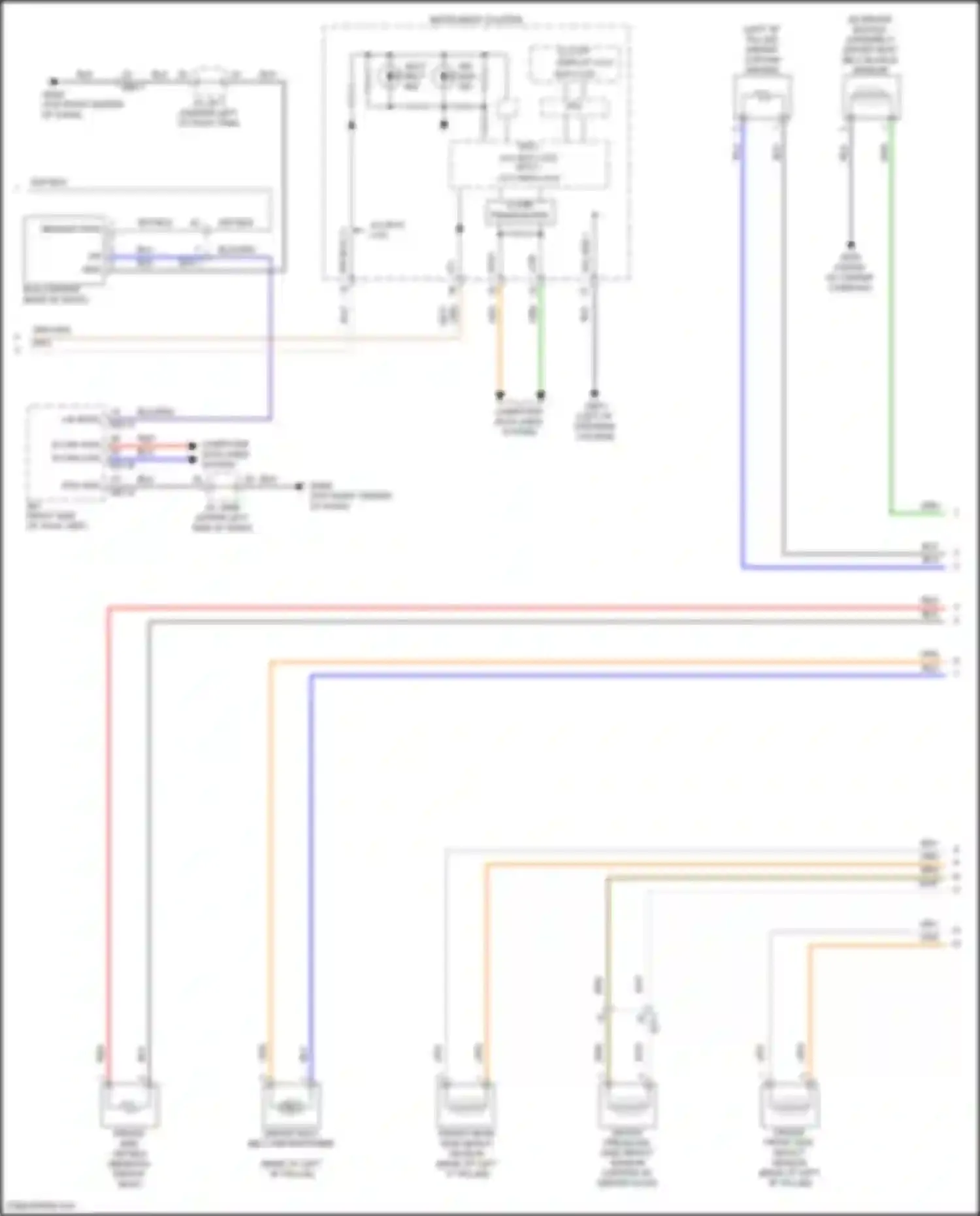 Sorento Kia IV (2020-2024): Supplemental restraints circuit, except hybrid (2 of 3)
