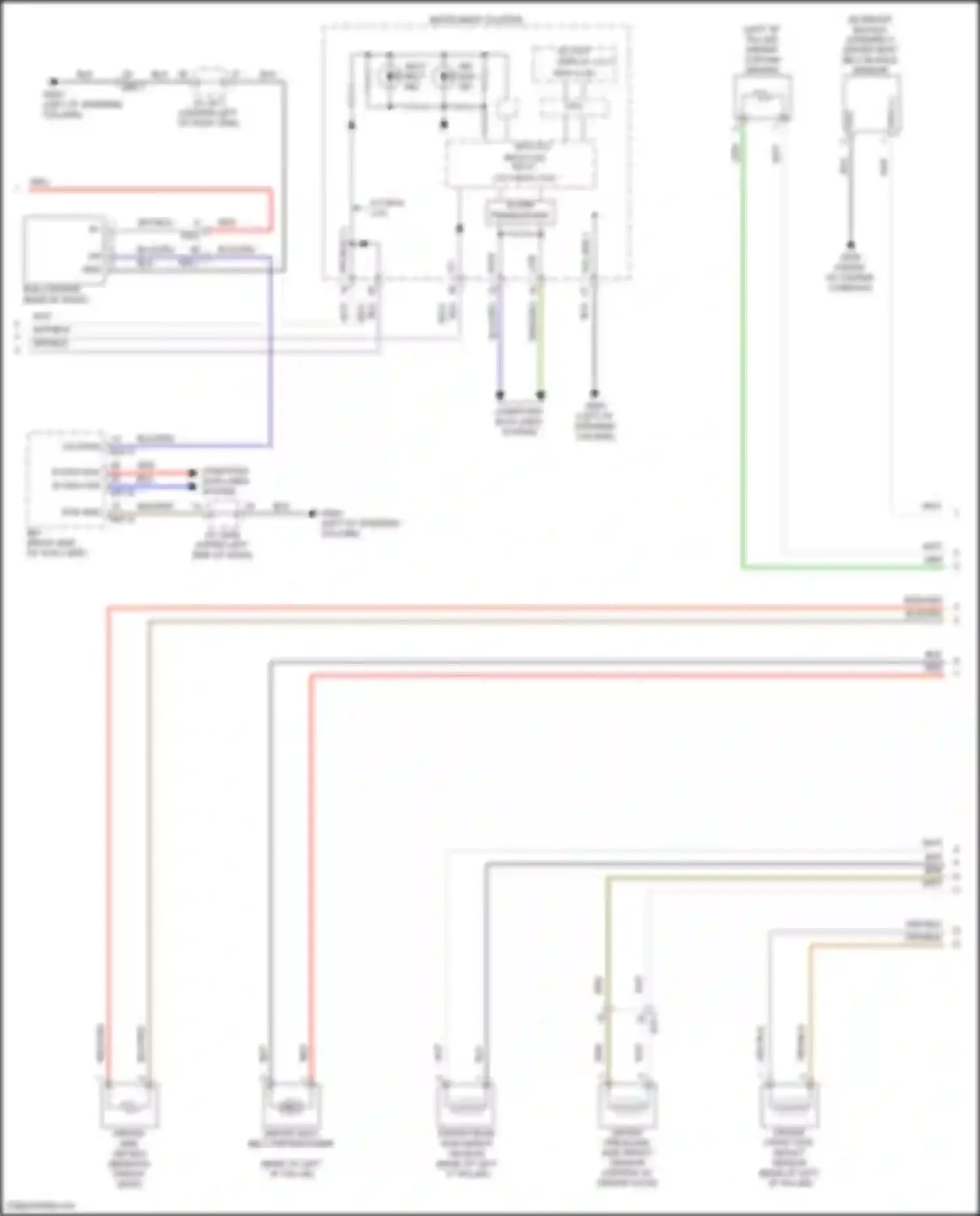Wiring diagram air bag ind for Kia Sorento IV (2020-2024) (3 of 4)