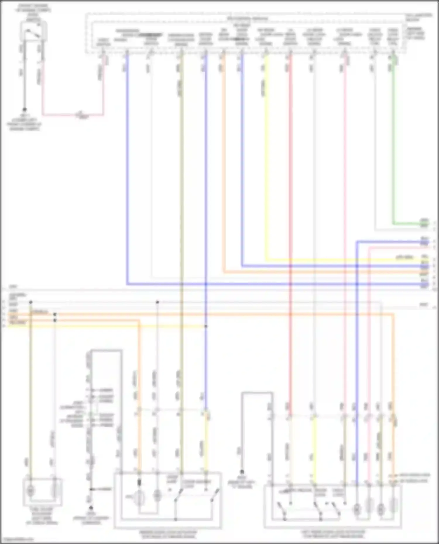 Wiring diagram door lock door unlock for Kia Sorento IV (2020-2024) (1 of 2)