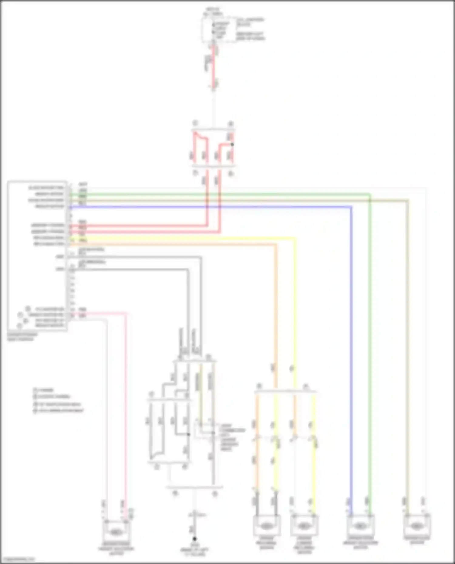 Wiring diagram driver lumbar reclining motor for Kia Sorento IV (2020-2024) (2 of 4)