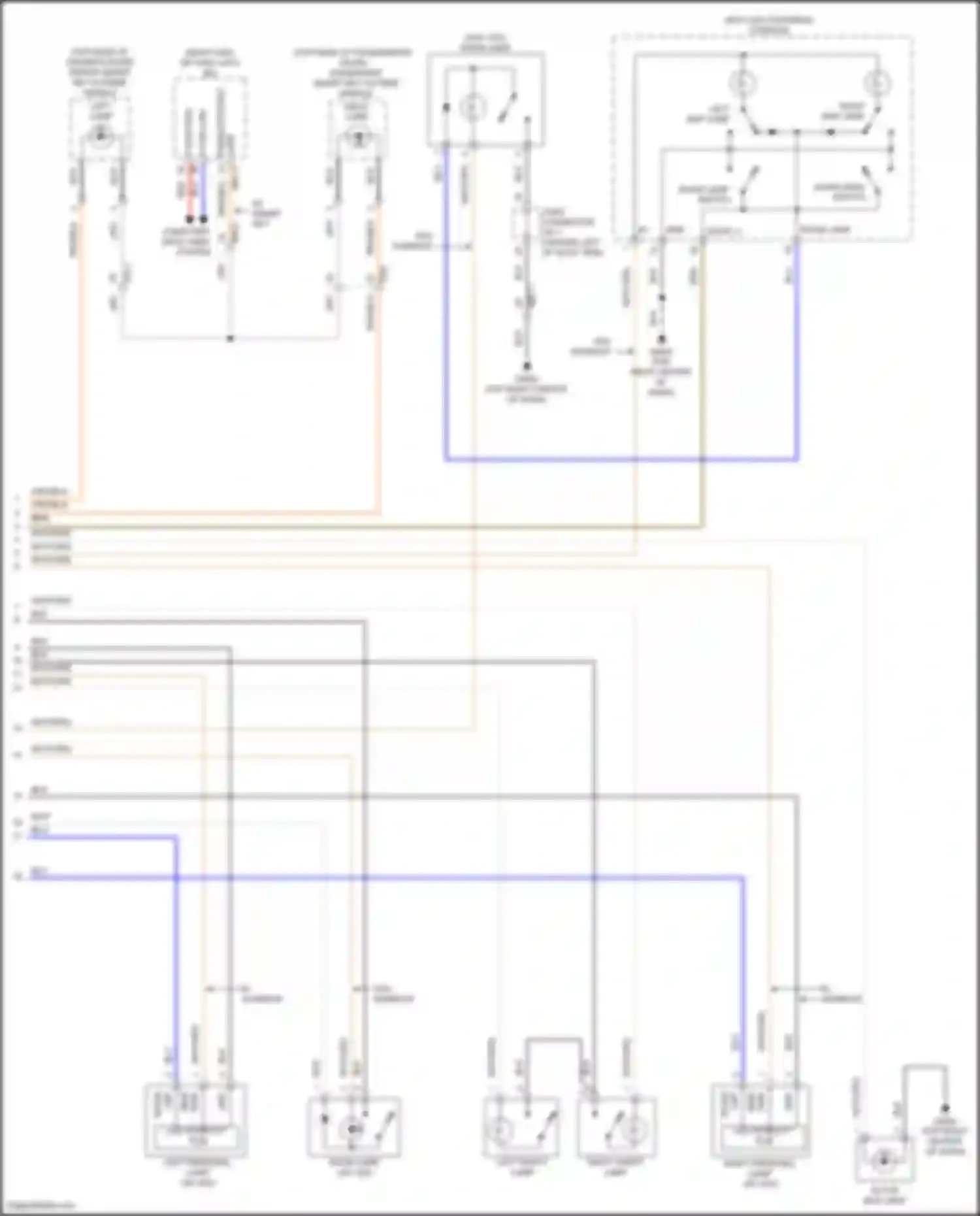 Wiring diagram driver smart key outside handle for Kia Sorento IV (2020-2024) (1 of 4)