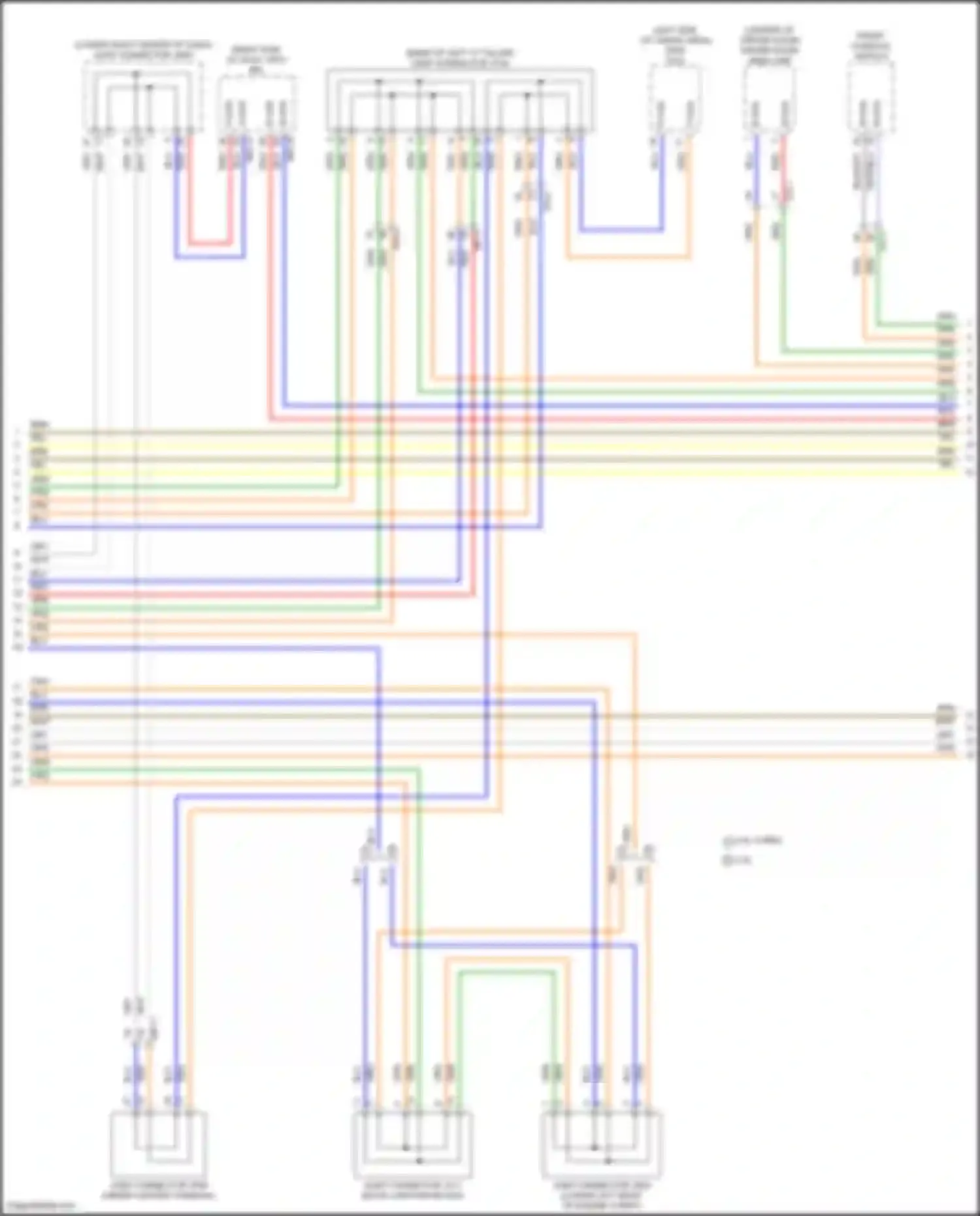 Wiring diagram front console switch for Kia Sorento IV (2020-2024) (11 of 35)