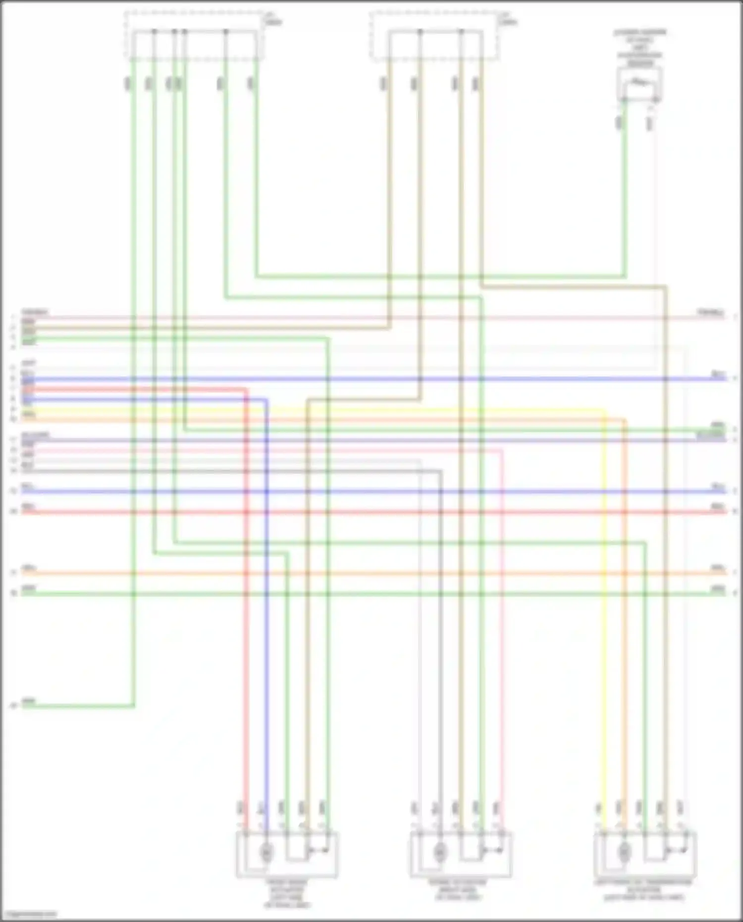 Wiring diagram front mode actuator for Kia Sorento IV (2020-2024) (2 of 2)