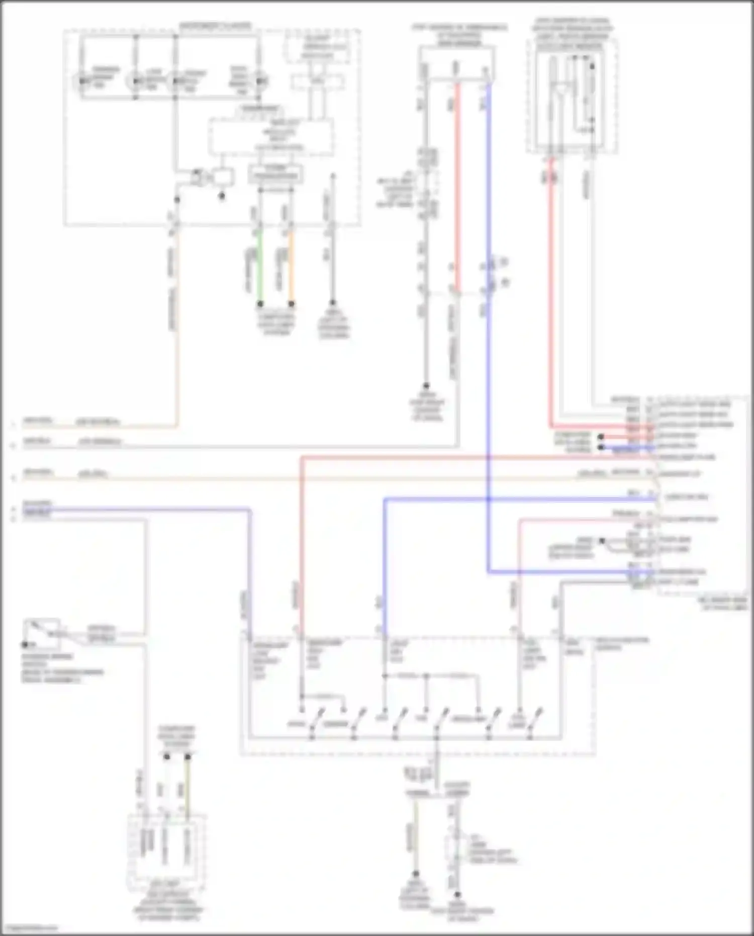 Wiring diagram headlamp low backup sw out for Kia Sorento IV (2020-2024) (1 of 2)