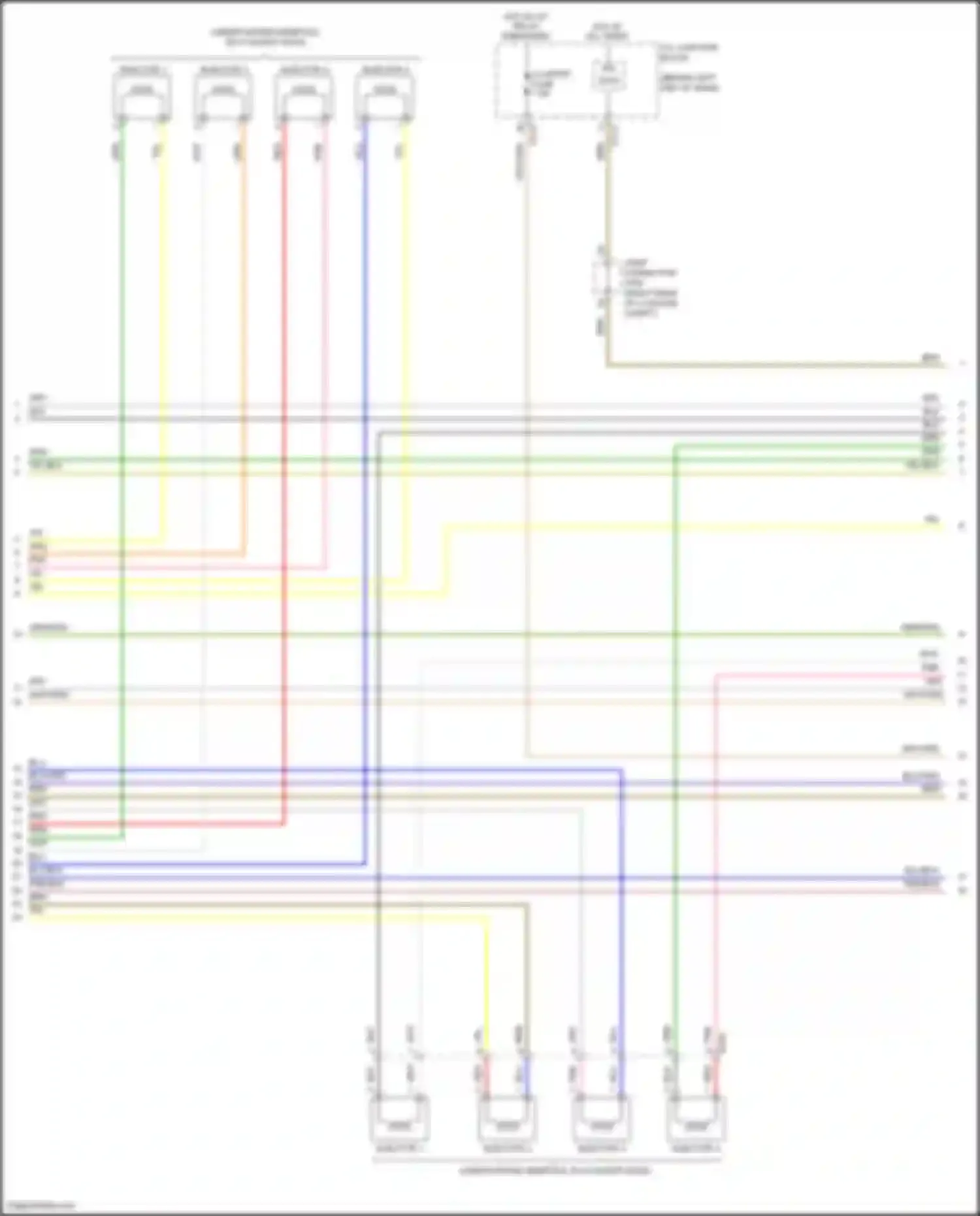 Wiring diagram injector 1 for Kia Sorento IV (2020-2024) (4 of 4)
