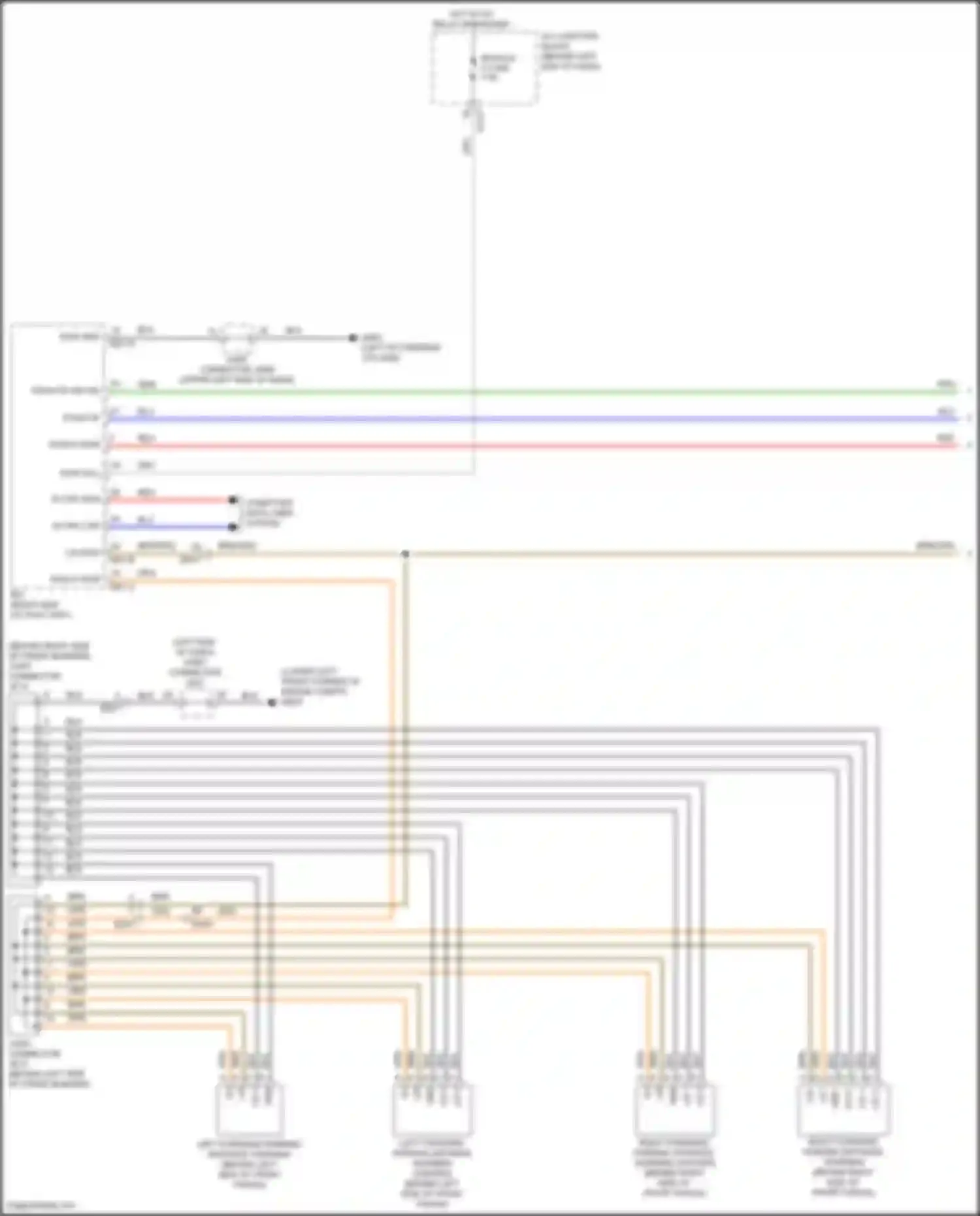 Wiring diagram left forward parking distance warning for Kia Sorento IV (2020-2024) (2 of 3)
