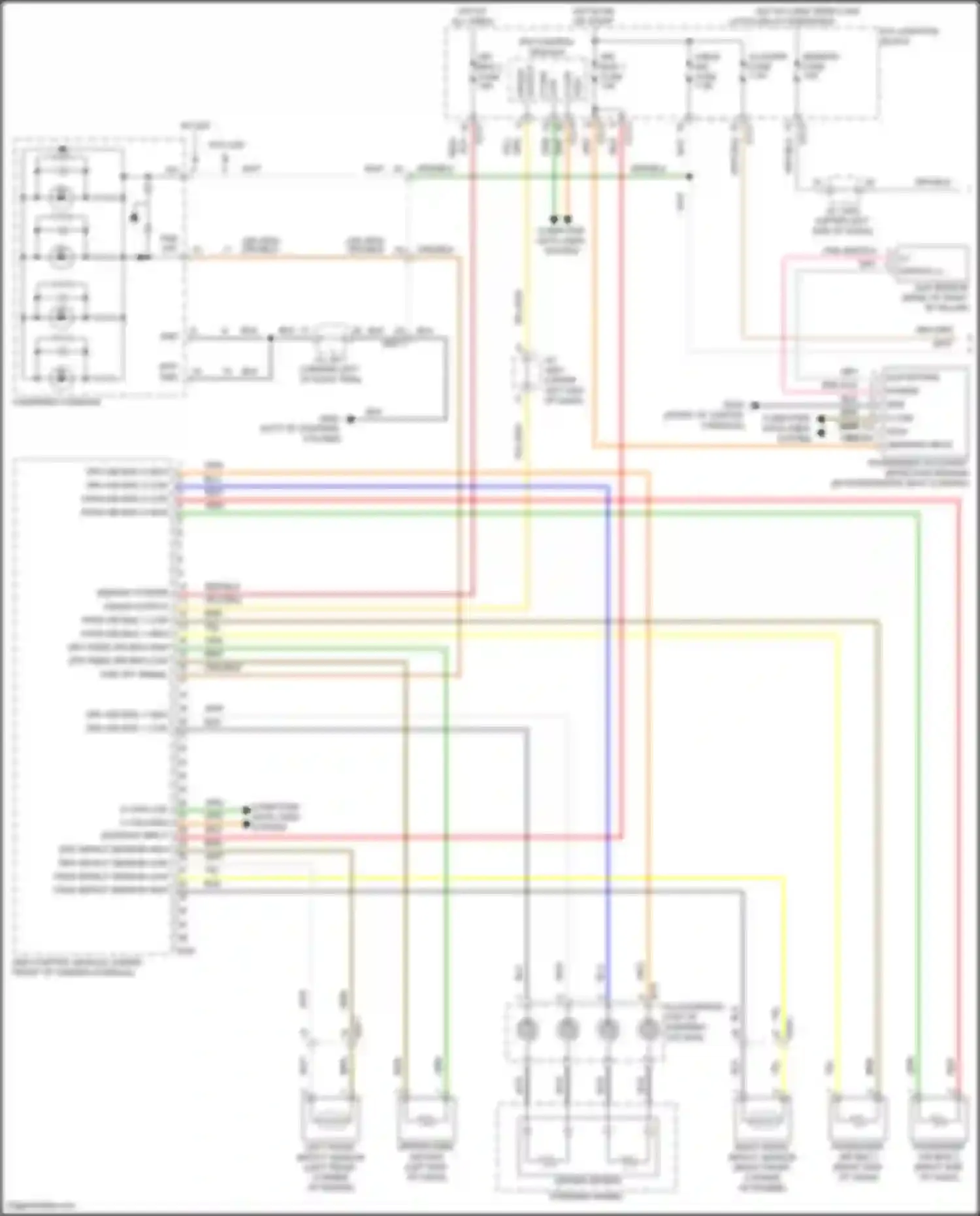 Wiring diagram left front impact sensor for Kia Sorento IV (2020-2024) (1 of 2)