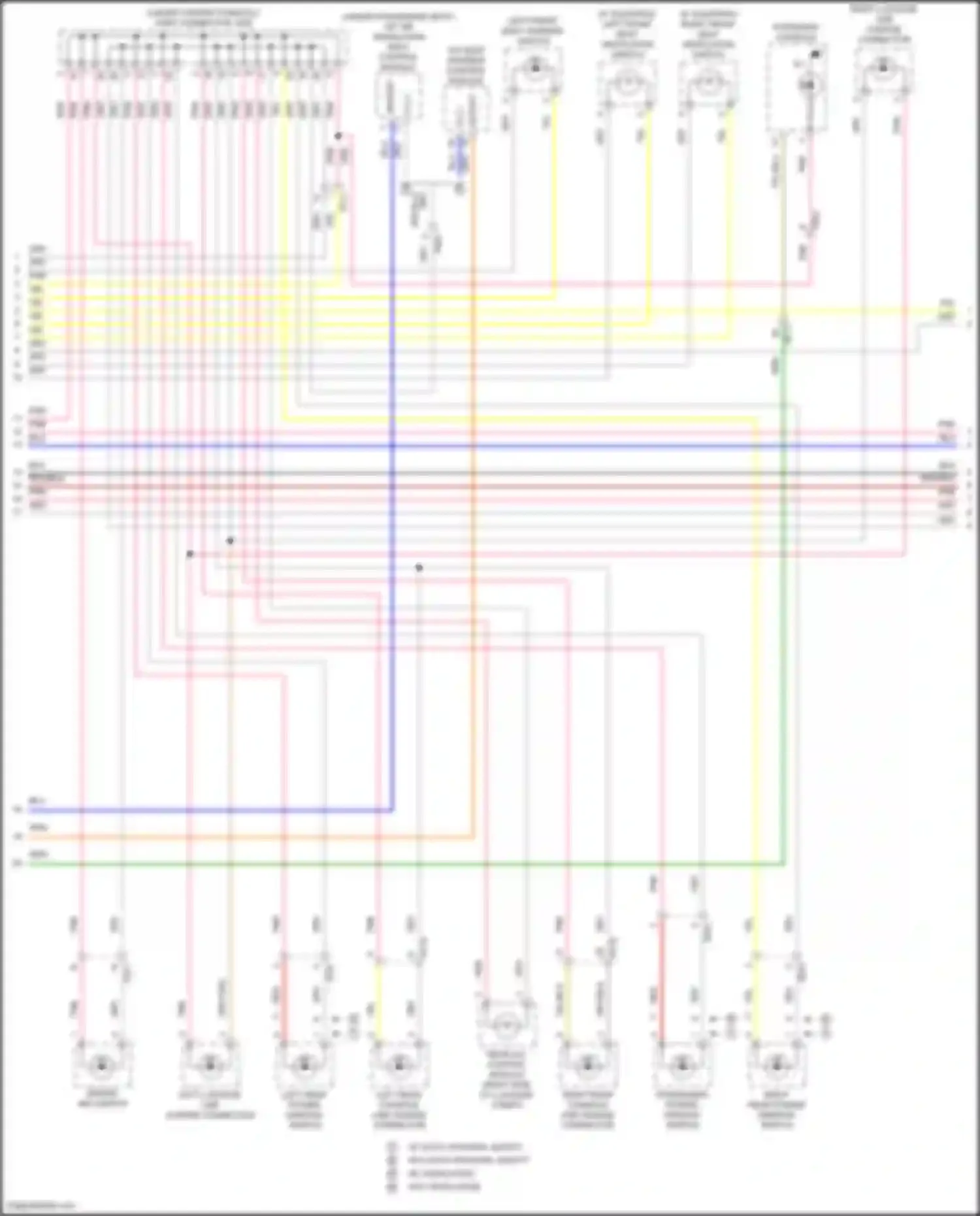 Wiring diagram left rear console usb charge connector for Kia Sorento IV (2020-2024) (3 of 4)