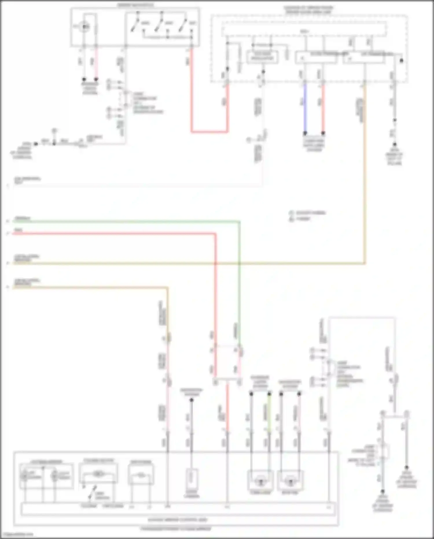 Wiring diagram outside mirror for Kia Sorento IV (2020-2024) (2 of 4)