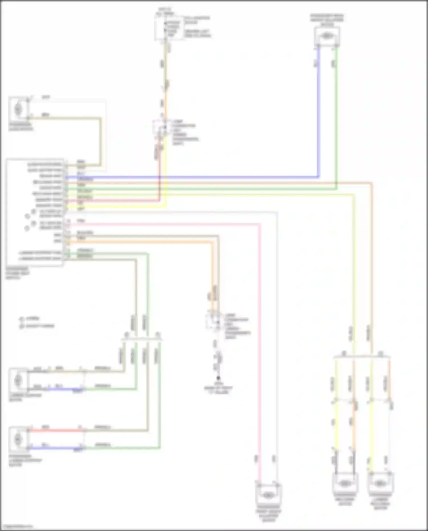 Wiring diagram passenger reclining motor for Kia Sorento IV (2020-2024) (1 of 2)
