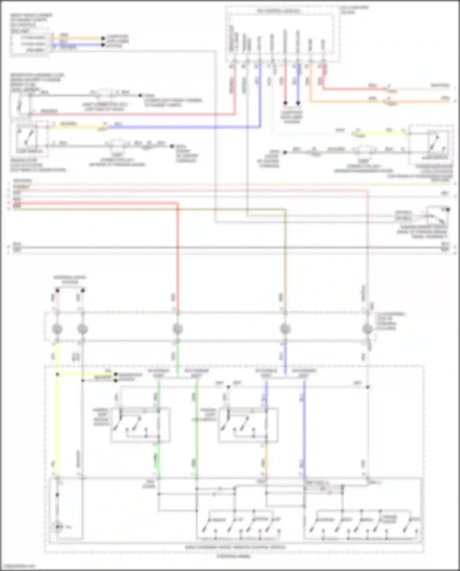 Wiring diagram right steering wheel remote control switch for Kia Sorento IV (2020-2024) (4 of 13)