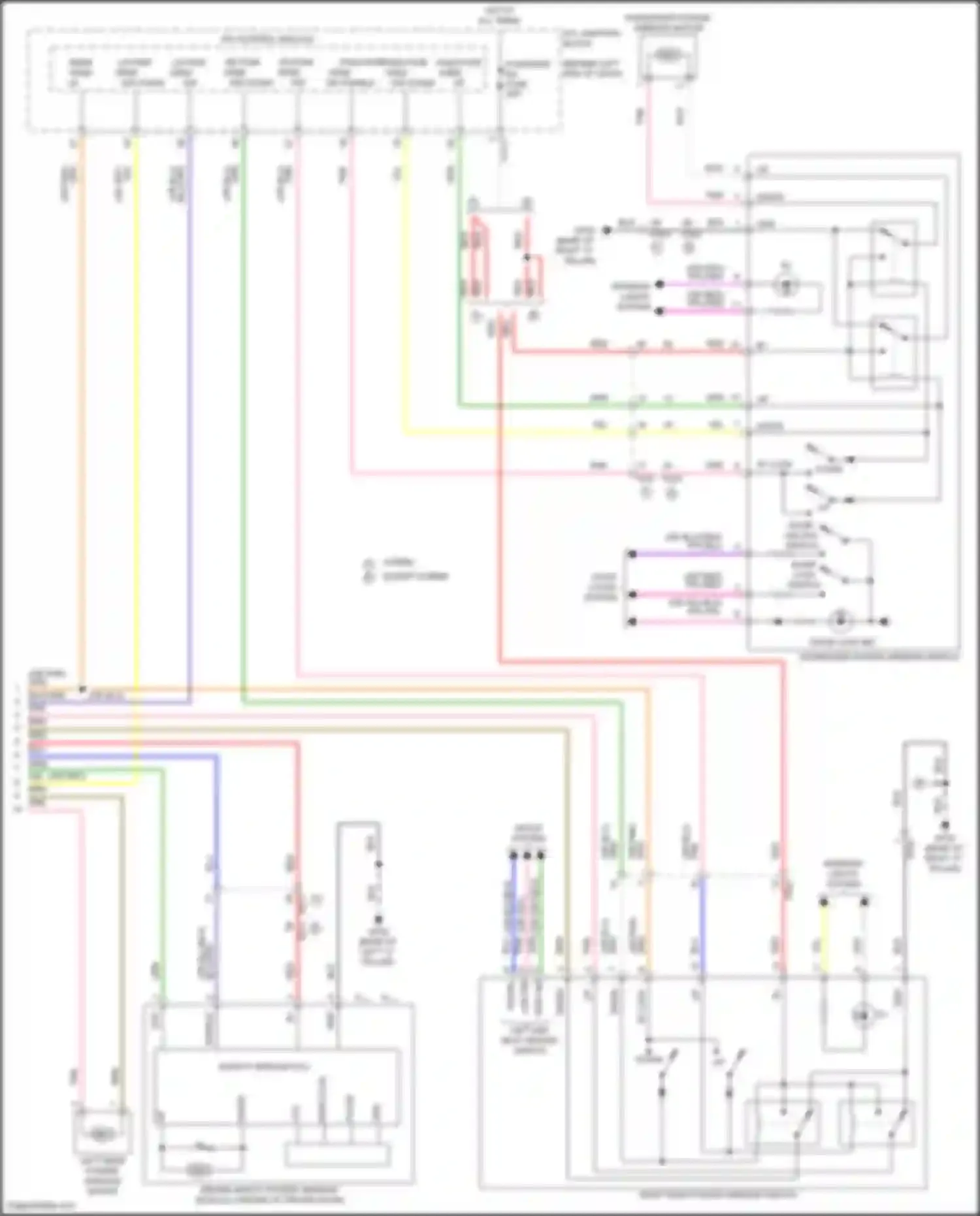 Wiring diagram seats system for Kia Sorento IV (2020-2024) (4 of 7)