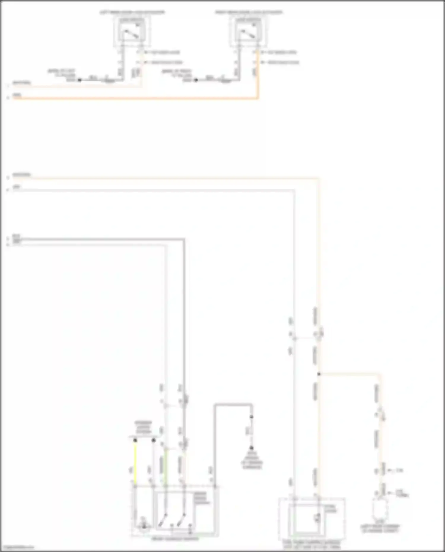 Wiring diagram w/o child lock for Kia Sorento IV (2020-2024) (2 of 5)