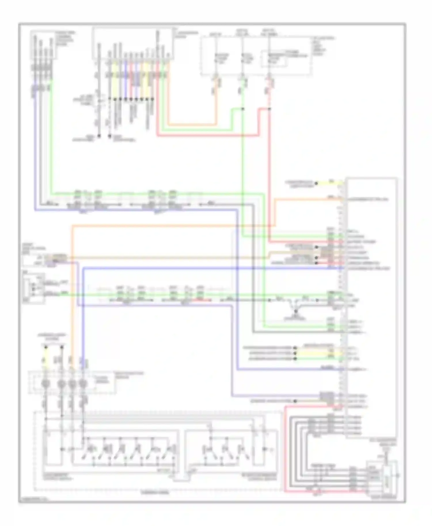 Soul Kia I facelift (2011-2014): Navigation circuit, without amplifier without isg
