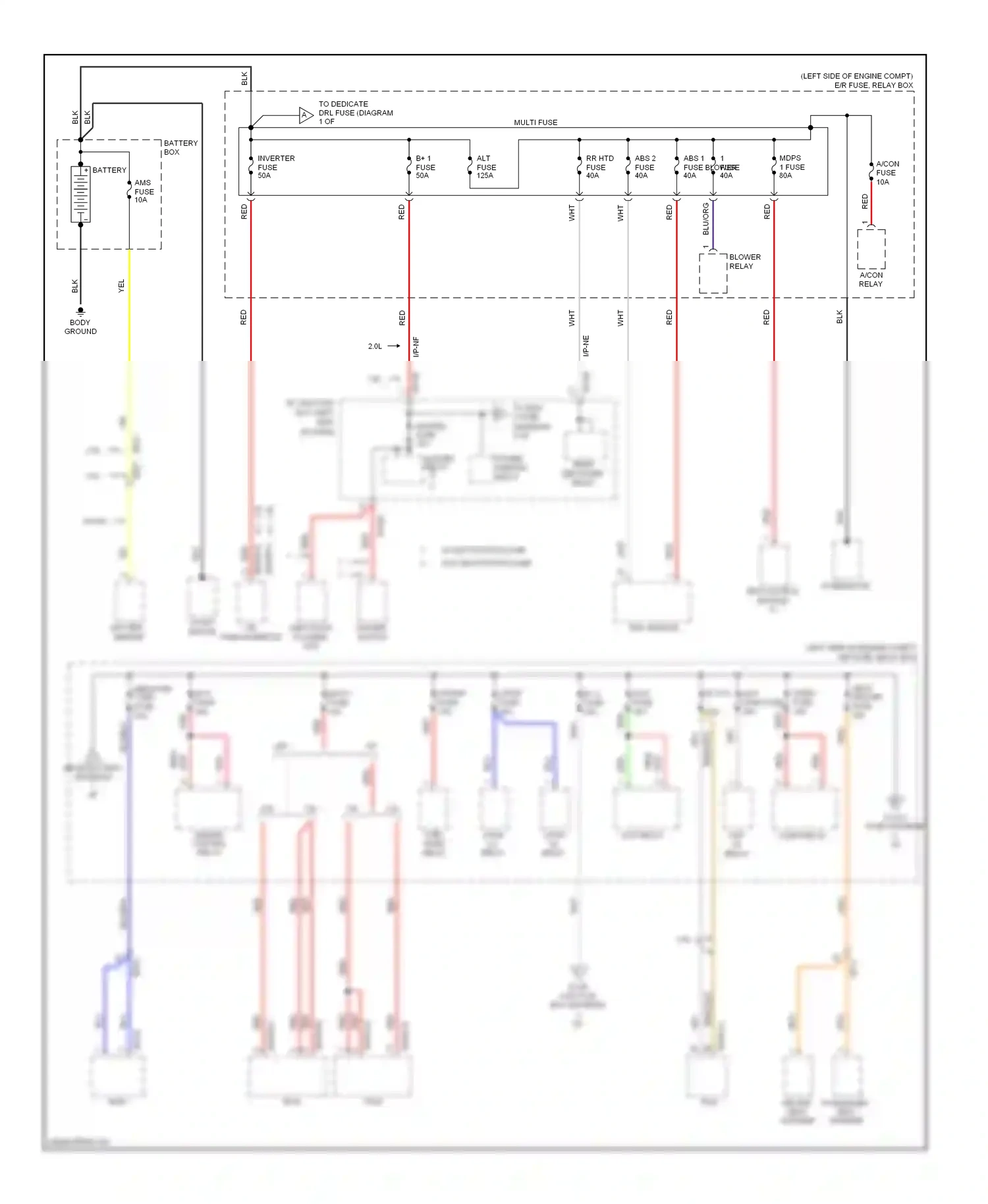 Wiring diagram blu/org for Kia Soul I facelift (2011-2014) (38 of 75)
