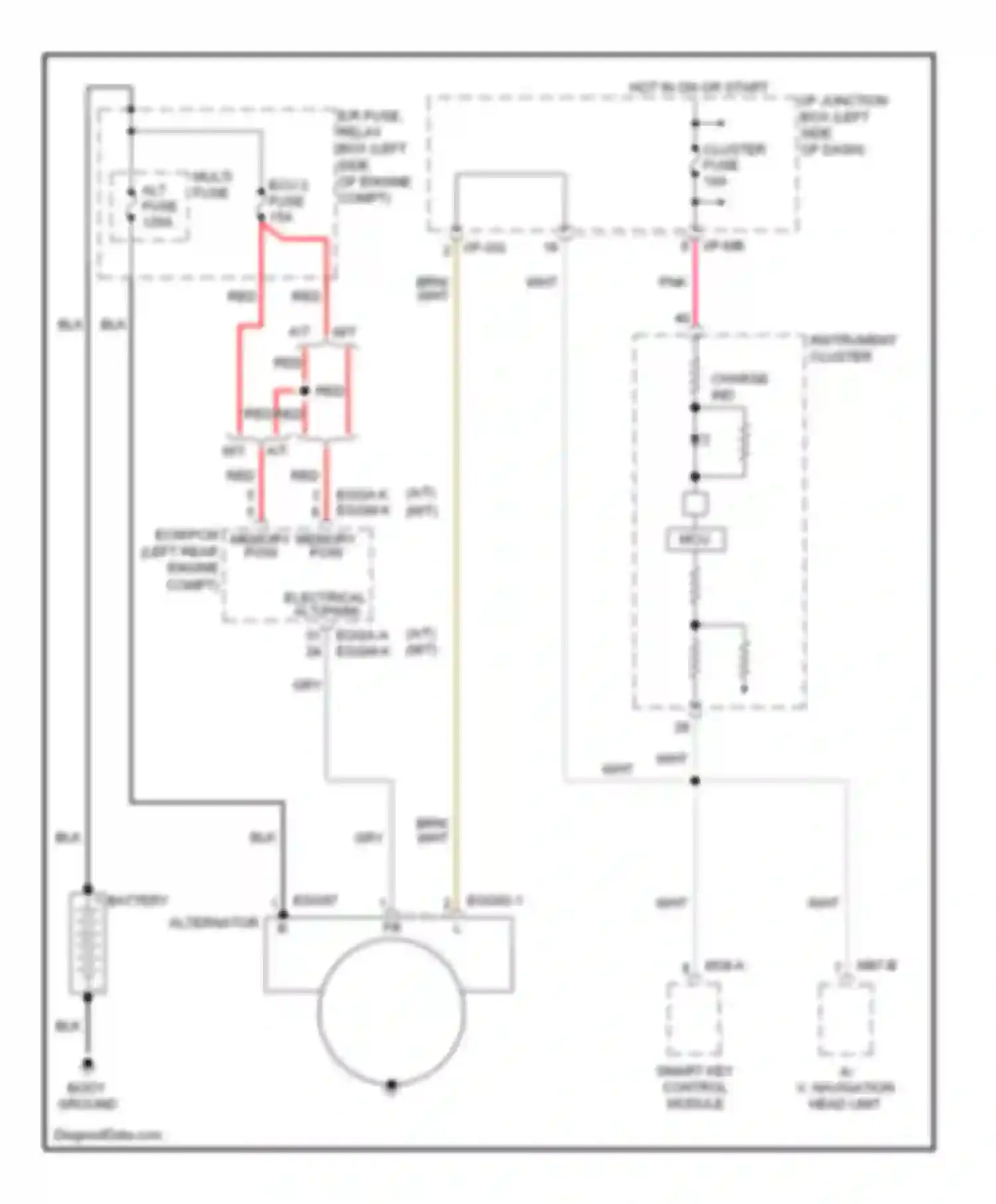 Wiring diagram cluster fuse for Kia Soul I facelift (2011-2014) (12 of 17)
