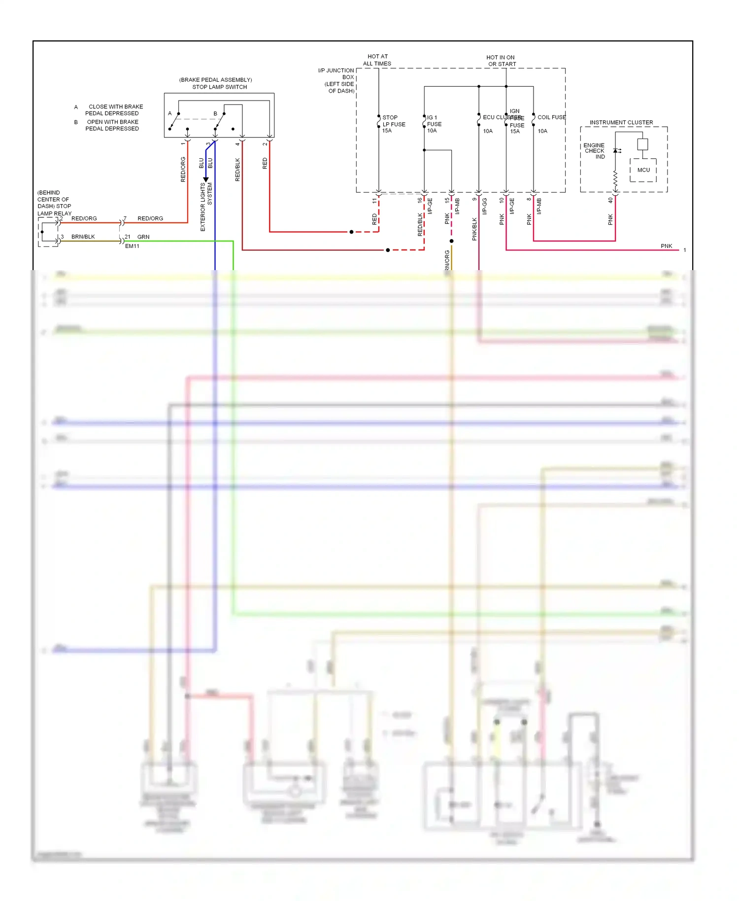 Kia Soul I facelift (2011-2014) dash panel) wiring diagram  (19 of 73)