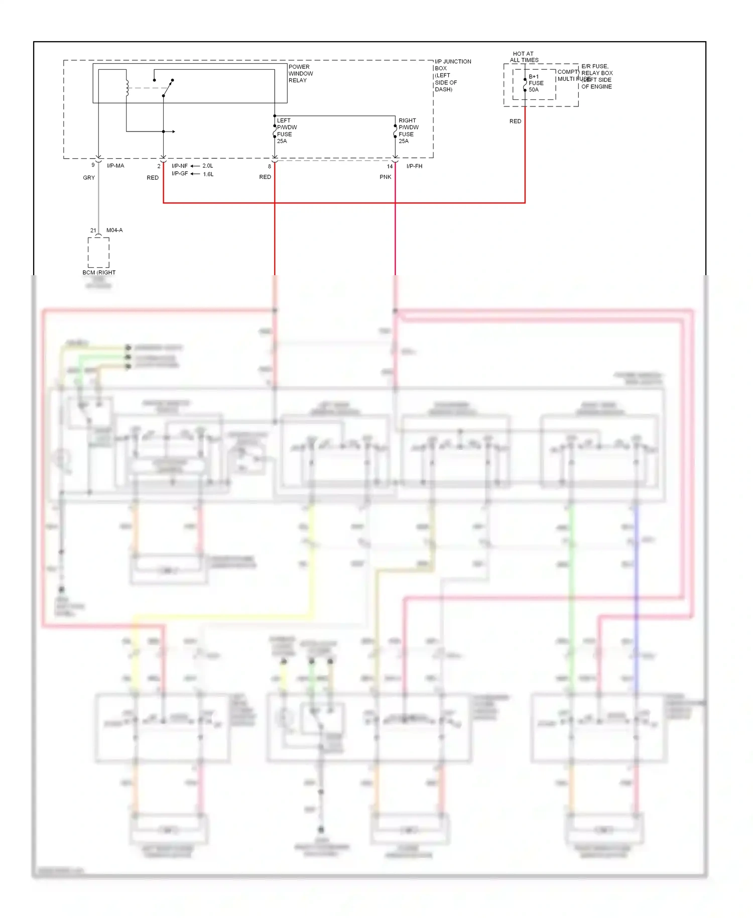 Wiring diagram interior door locks lights system system for Kia Soul I facelift (2011-2014) (1 of 1)