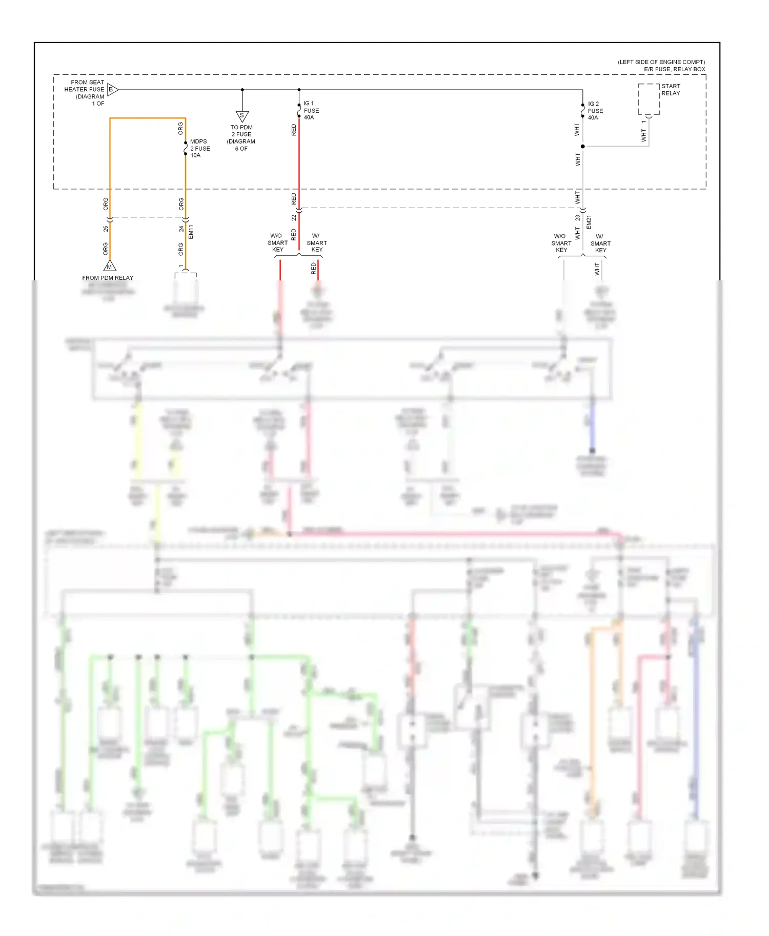 Kia Soul I facelift (2011-2014) multi- function switch (light) (dash panel) wiring diagram  (1 of 1)
