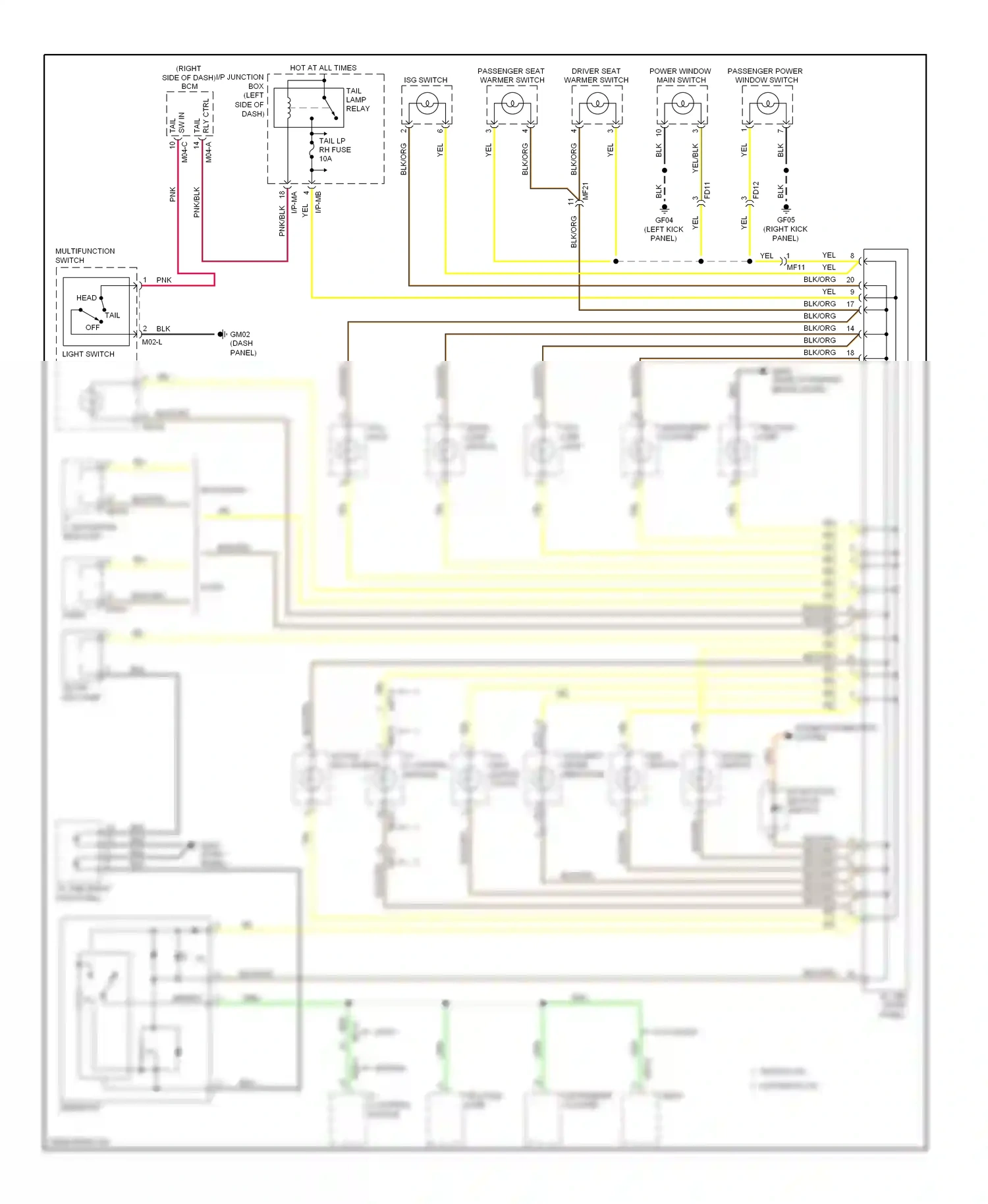 Wiring diagram multifunction switch for Kia Soul I facelift (2011-2014) (9 of 11)