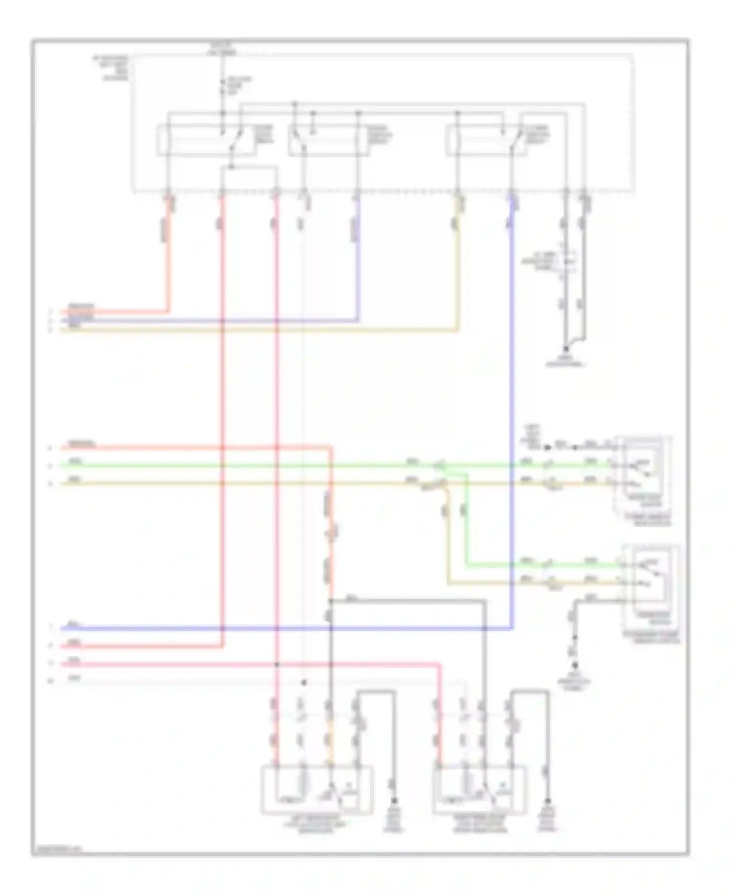 Wiring diagram power window main switch for Kia Soul I facelift (2011-2014) (1 of 5)