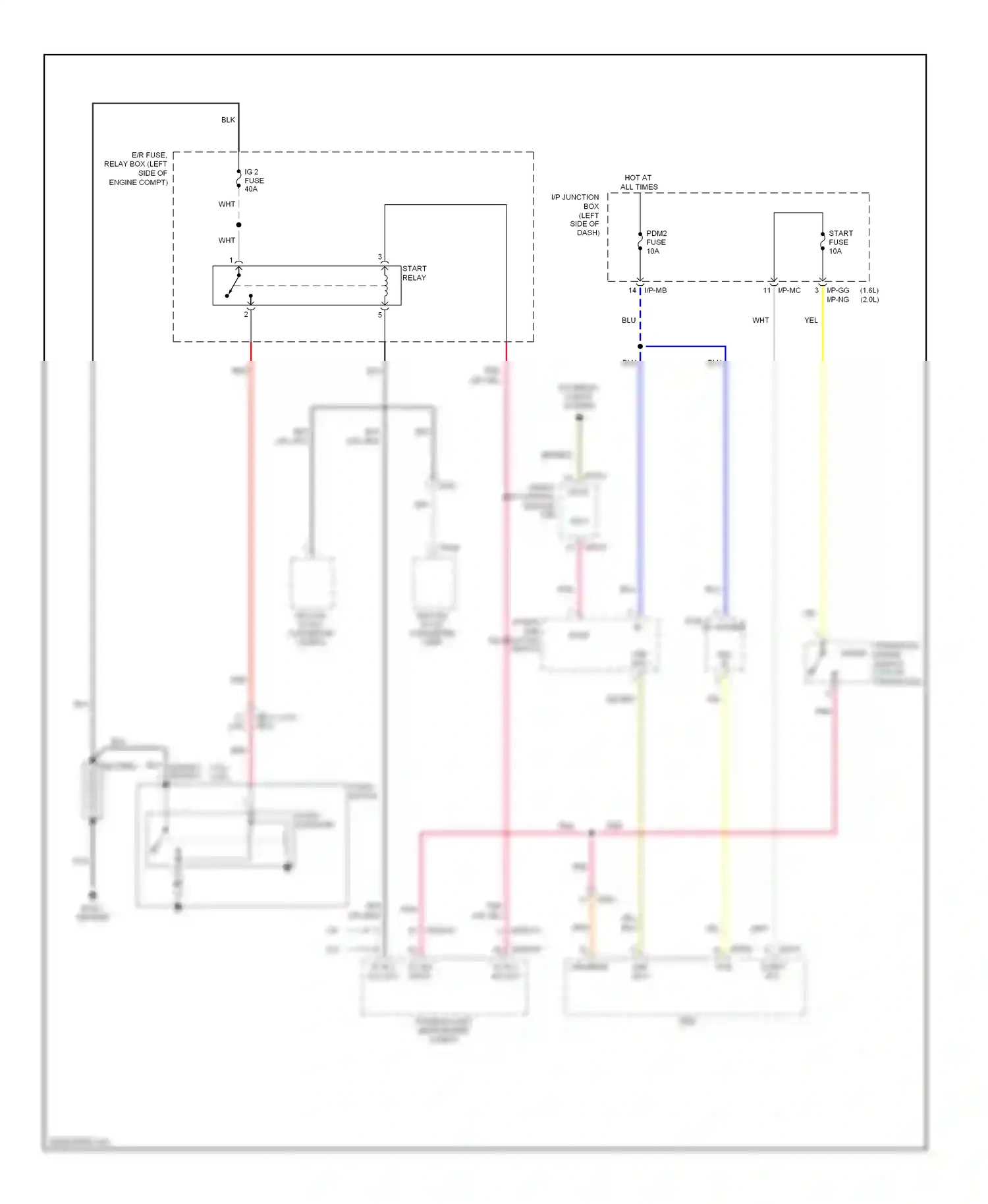 Kia Soul I facelift (2011-2014) transaxle range switch p/nsw wiring diagram  (2 of 4)