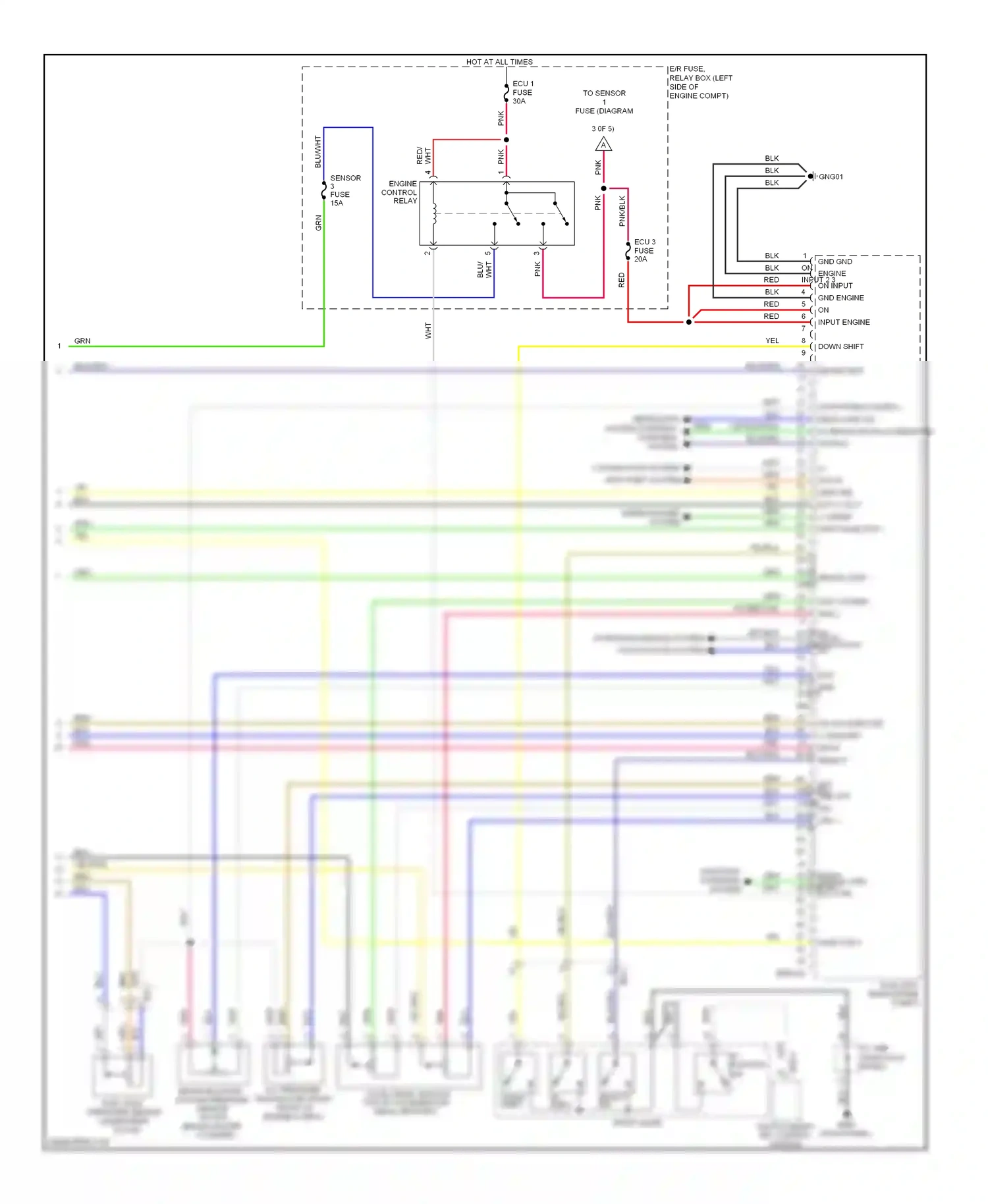 Kia Soul I facelift (2011-2014) up shift wiring diagram  (3 of 3)