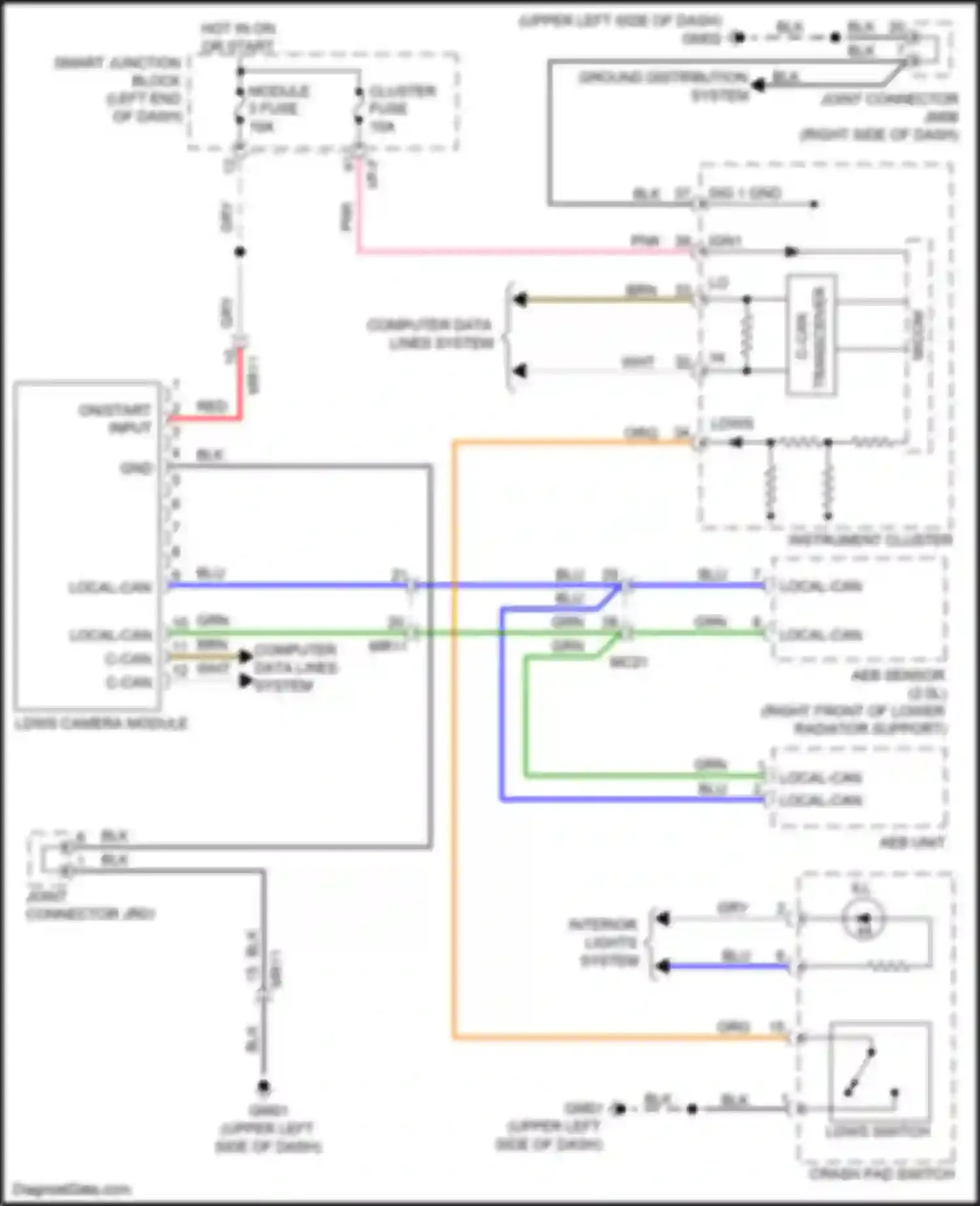Wiring diagram c-can for Kia Soul II facelift (2016-2019) (6 of 15)