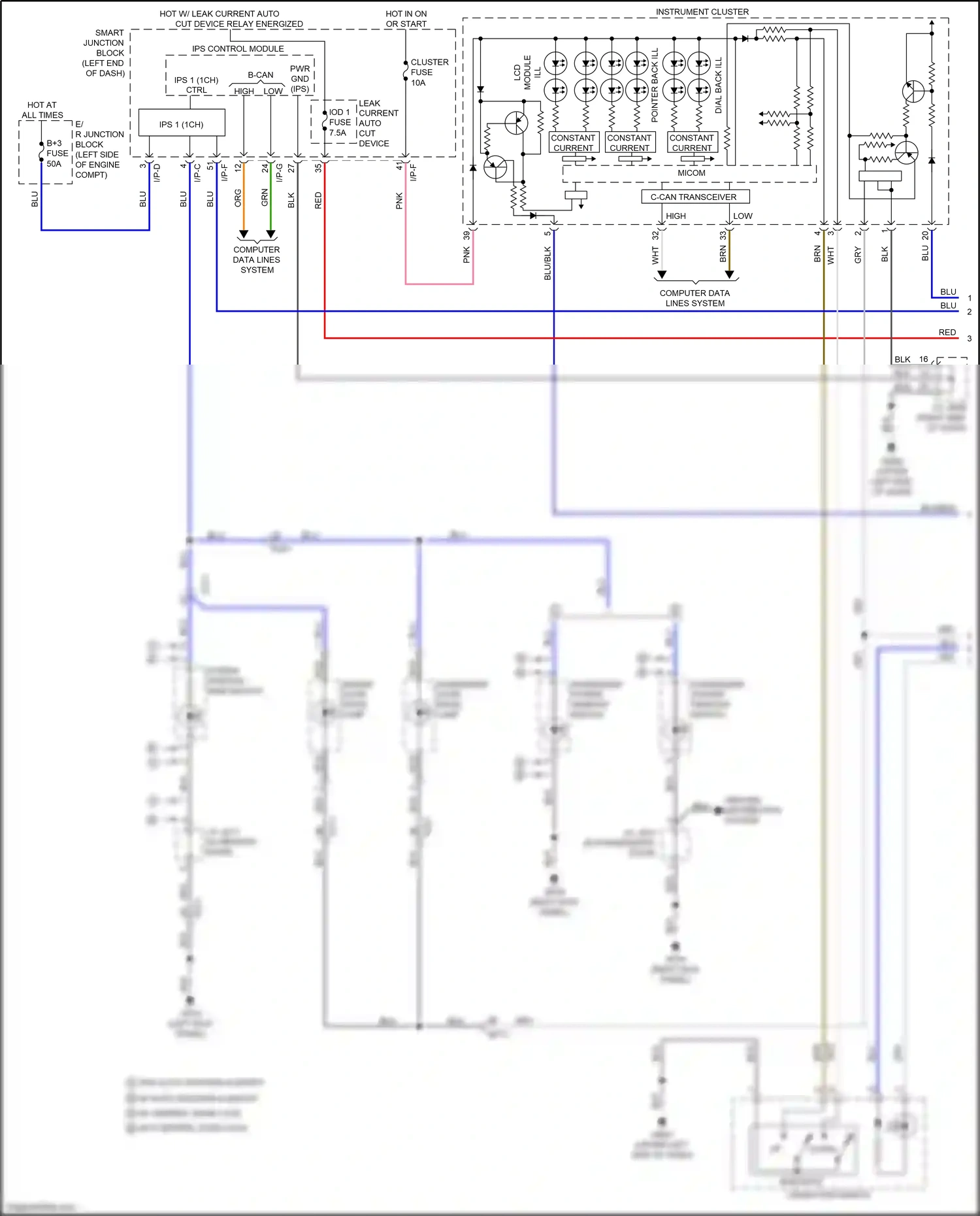 Kia Soul II facelift (2016-2019) constant current wiring diagram  (1 of 1)