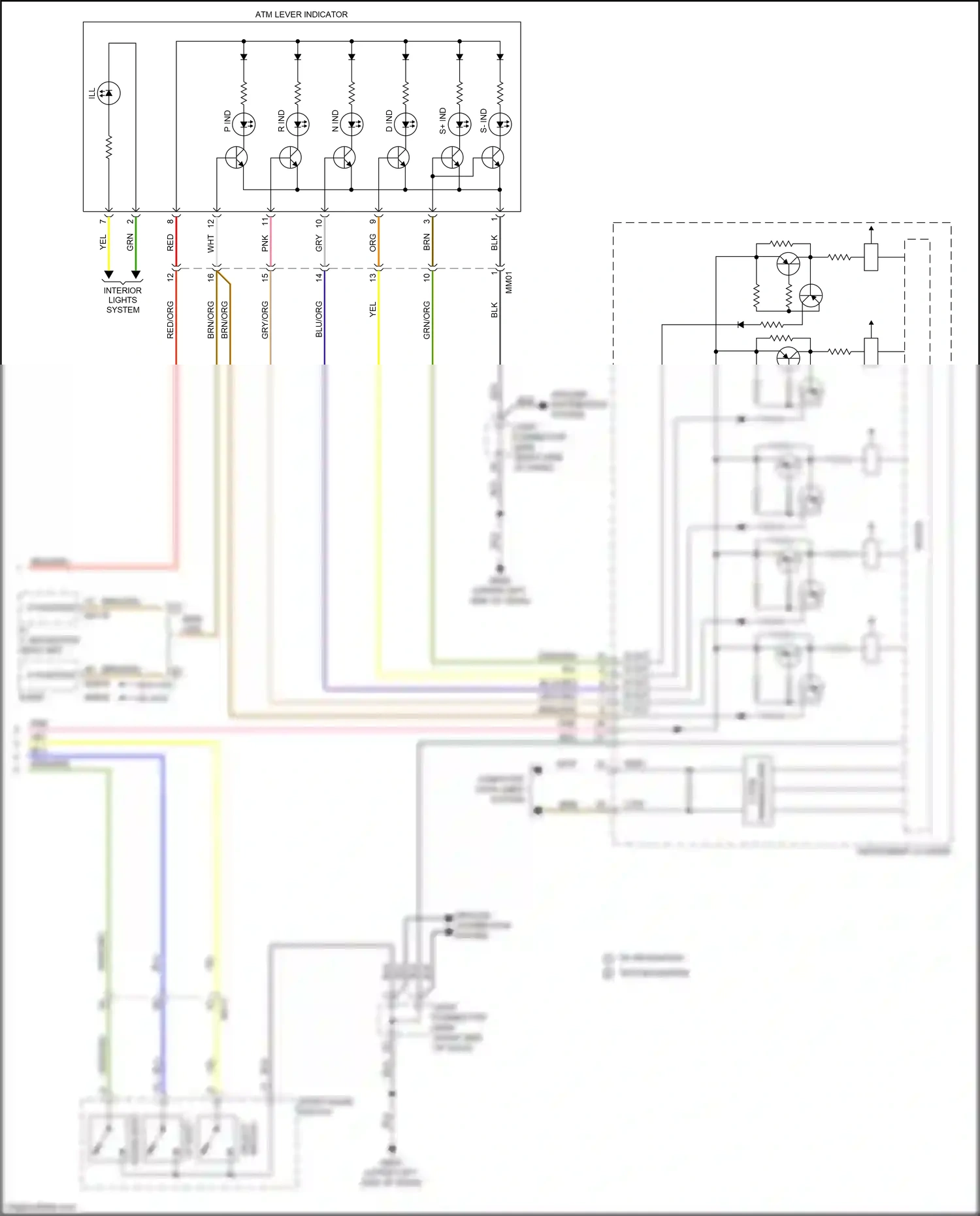 Wiring diagram down shift for Kia Soul II facelift (2016-2019) (2 of 10)