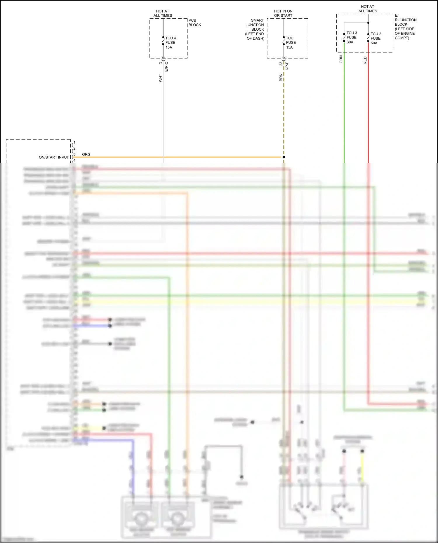 Wiring diagram down shift for Kia Soul II facelift (2016-2019) (3 of 10)
