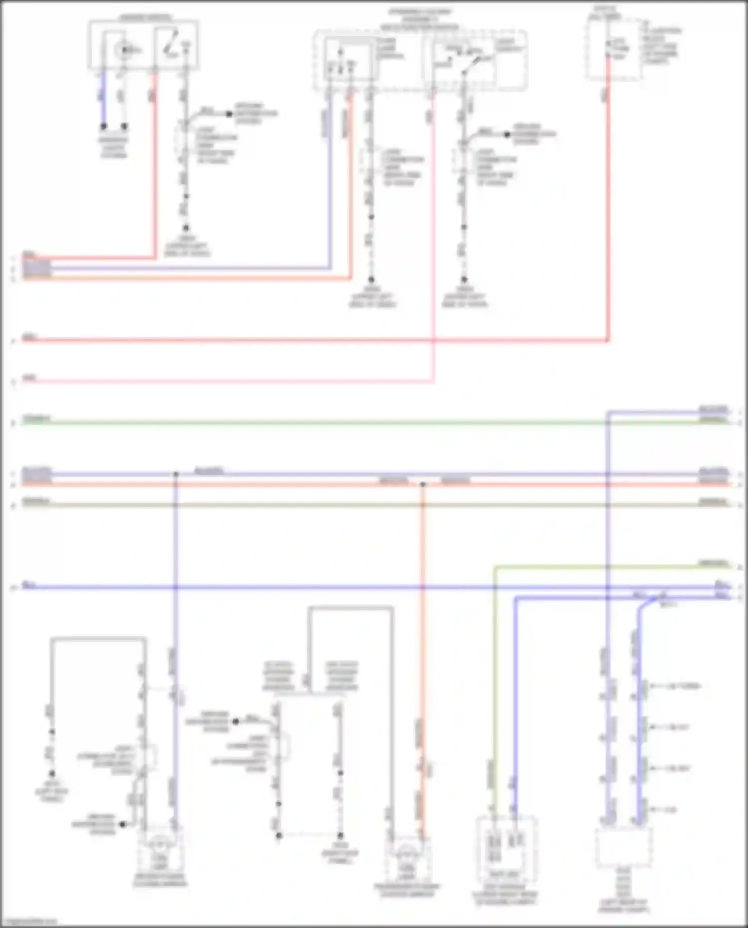 Wiring diagram driver power outside mirror for Kia Soul II facelift (2016-2019) (3 of 6)