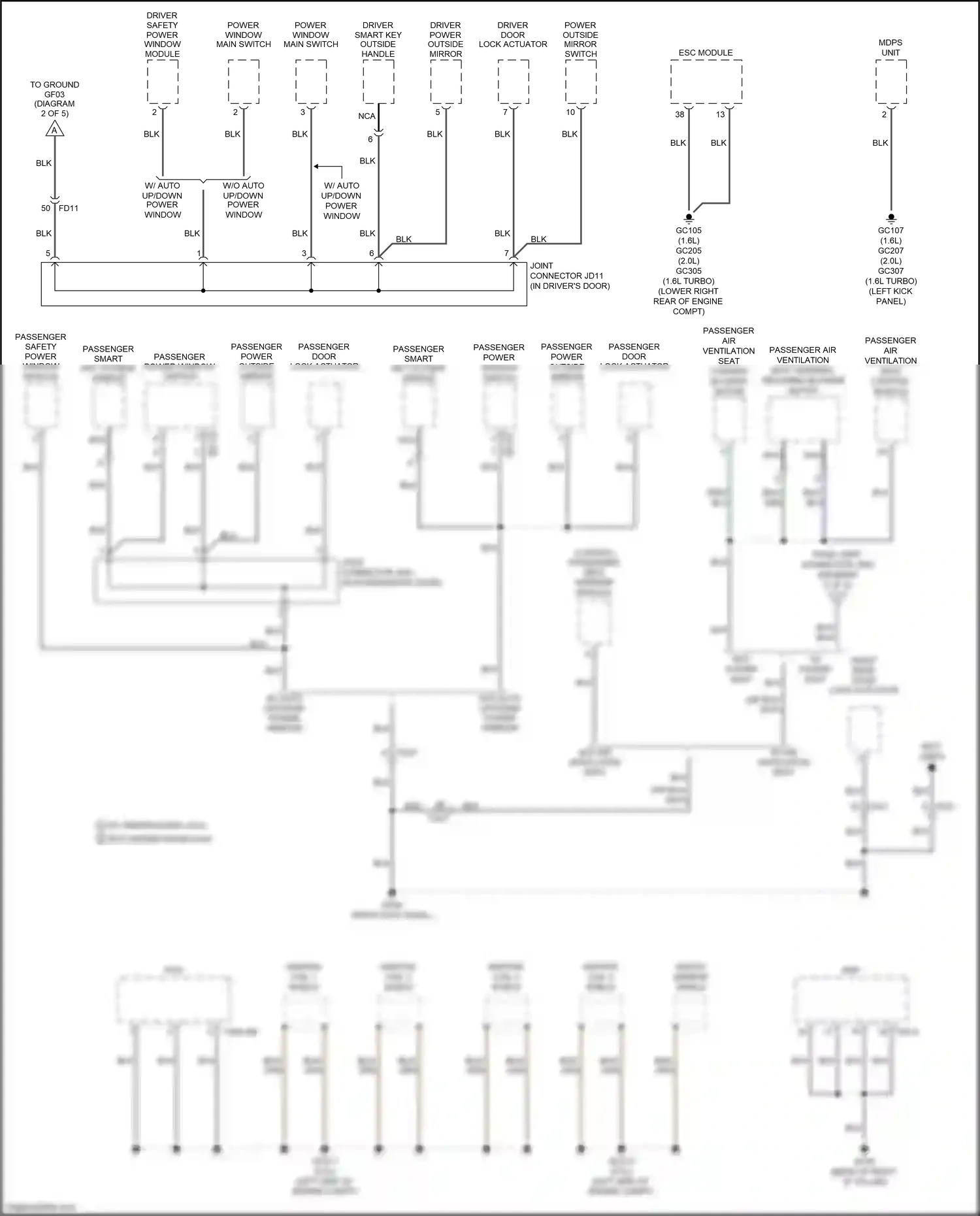 Kia Soul II facelift (2016-2019) esc module wiring diagram  (3 of 9)