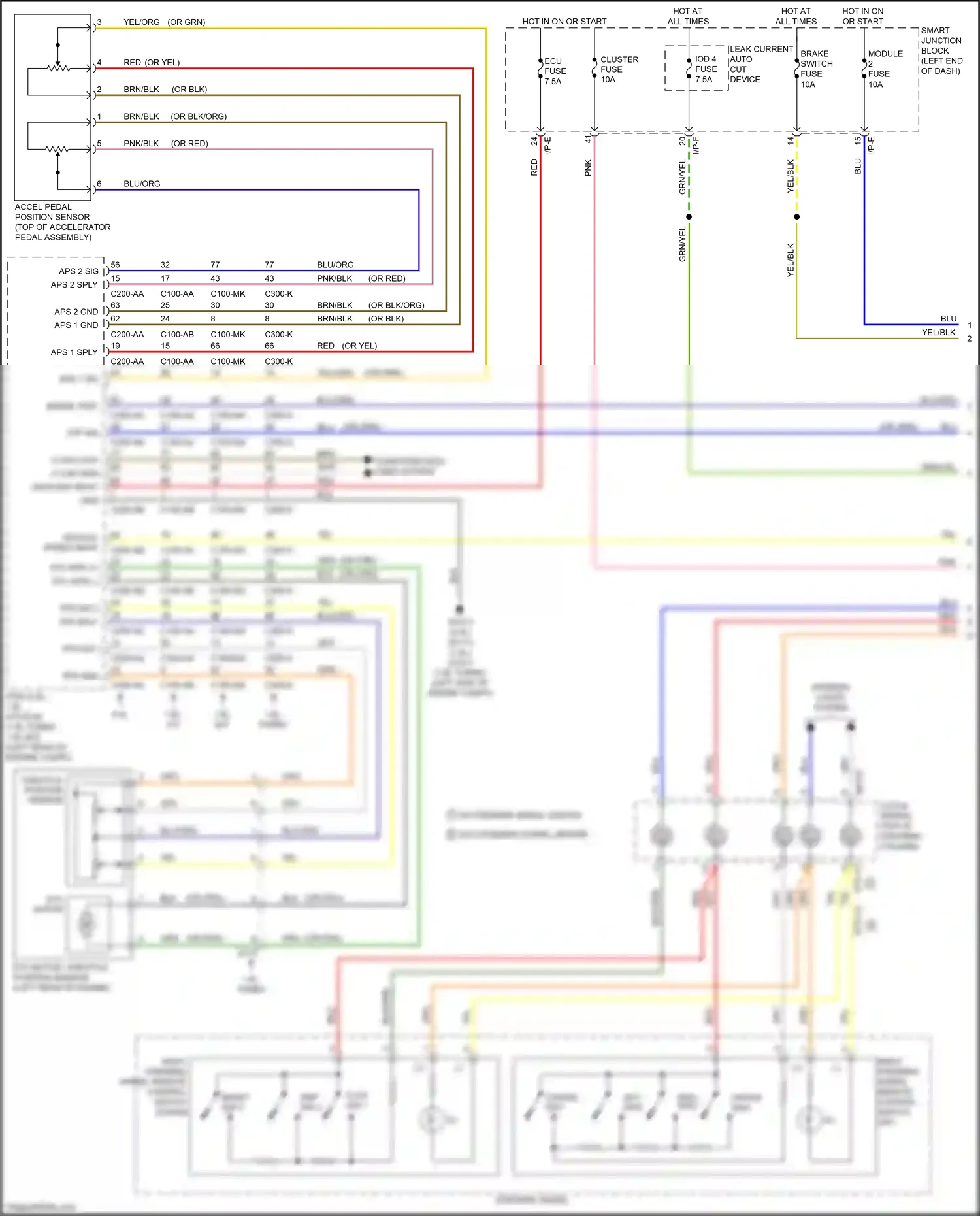 Wiring diagram i/p-e for Kia Soul II facelift (2016-2019) (1 of 45)