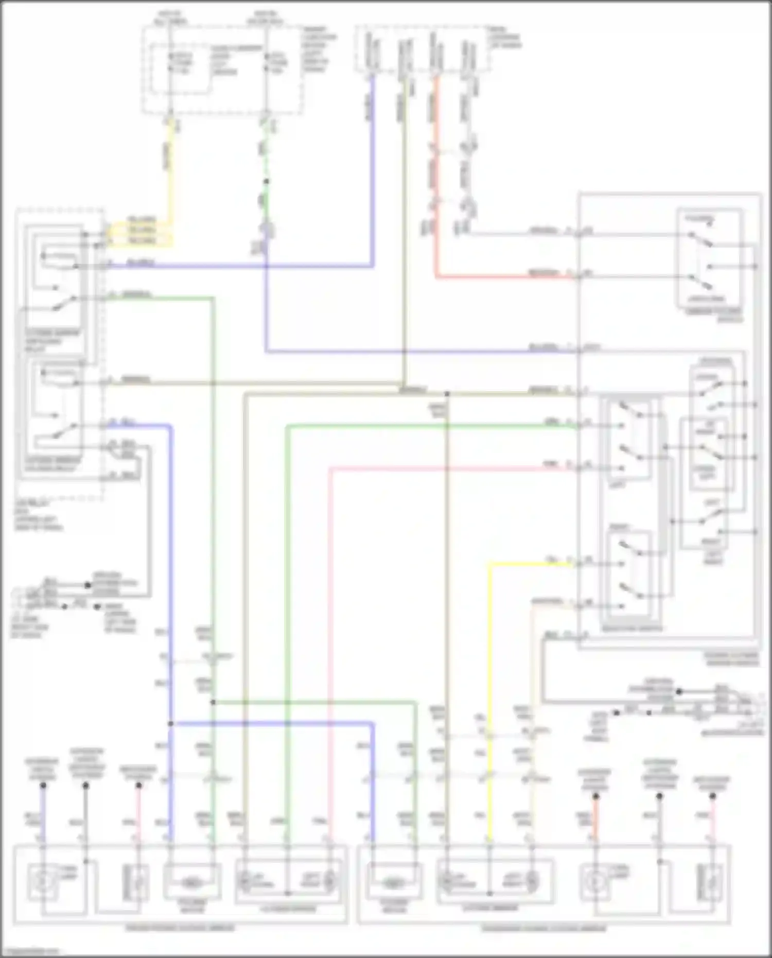 Wiring diagram passenger power outside mirror for Kia Soul II facelift (2016-2019) (6 of 6)
