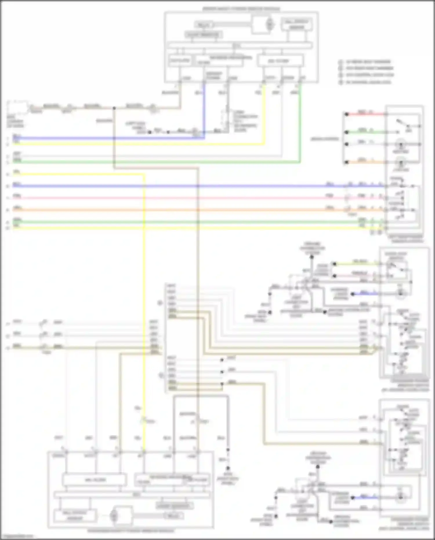 Wiring diagram passenger power window switch for Kia Soul II facelift (2016-2019) (6 of 7)