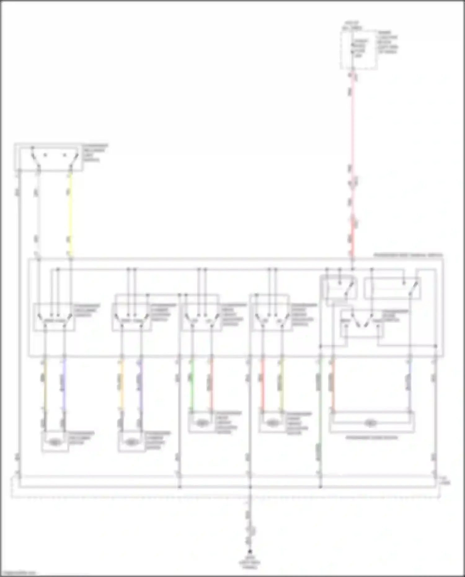 Wiring diagram passenger reclining limit switch for Kia Soul II facelift (2016-2019) (2 of 2)