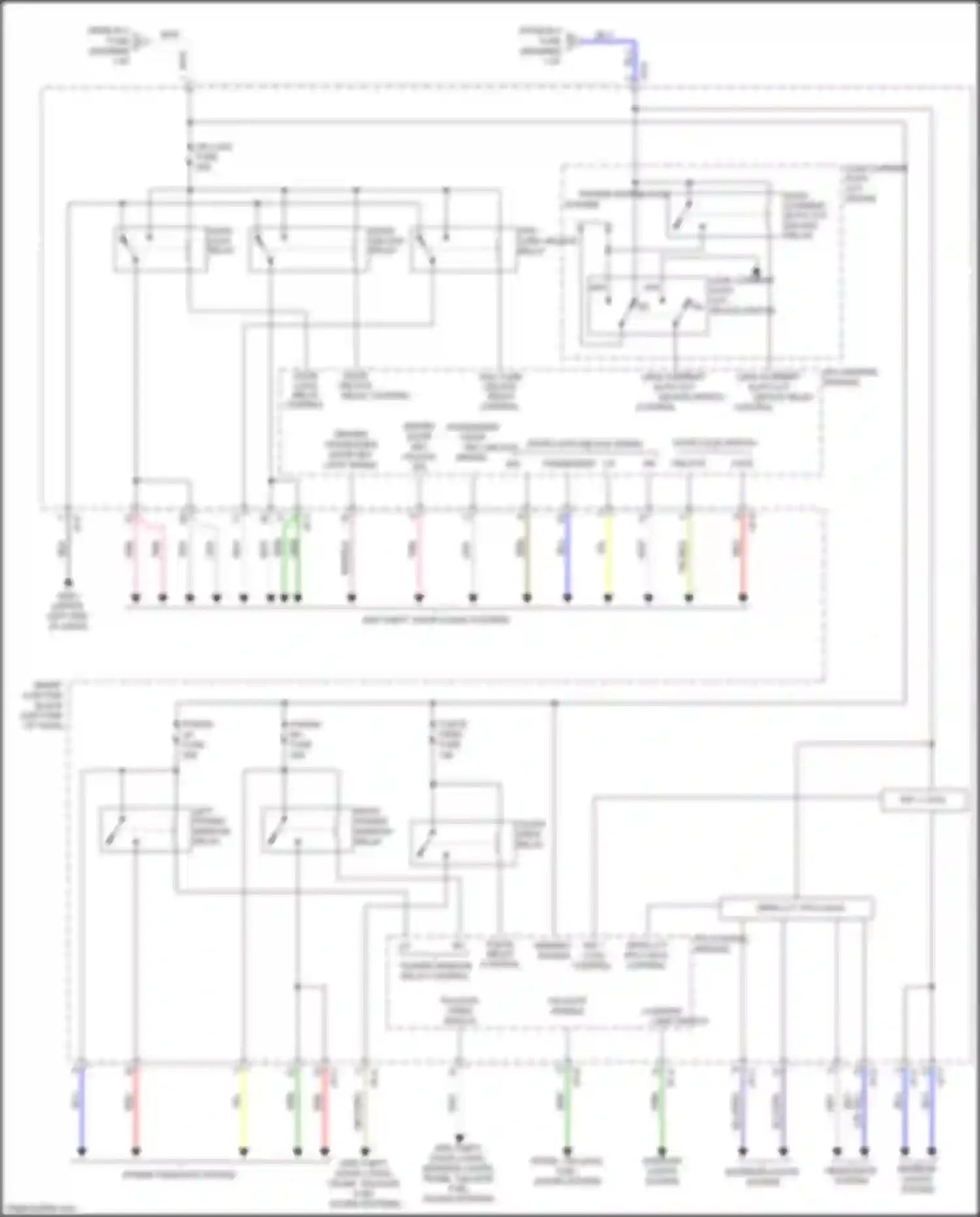 Wiring diagram right power window relay for Kia Soul II facelift (2016-2019) (1 of 4)
