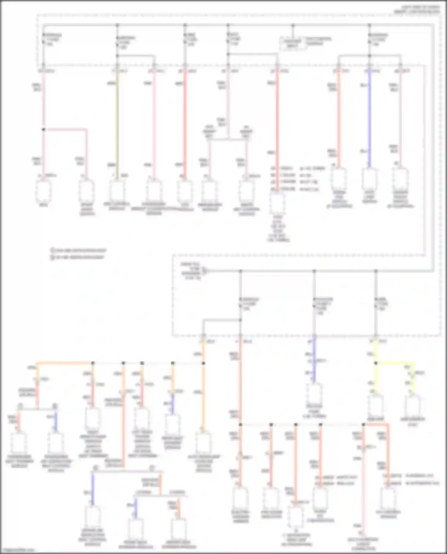 Wiring diagram right rear power window switch for Kia Soul II facelift (2016-2019) (1 of 4)