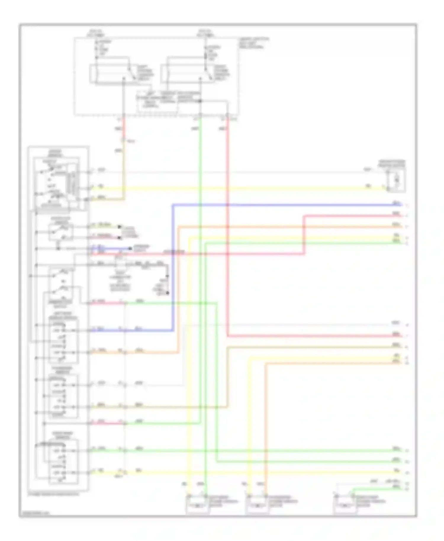 Soul Kia II (2013-2016): Power windows circuit, without auto up/down power window (1 of 2)