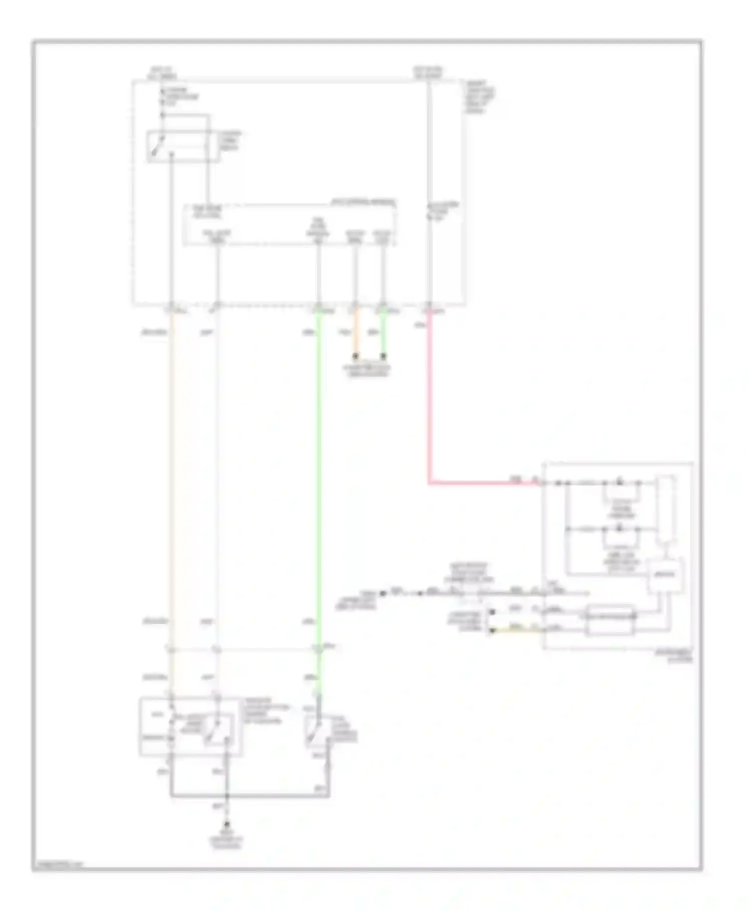 Soul Kia II (2013-2016): Tailgate release circuit