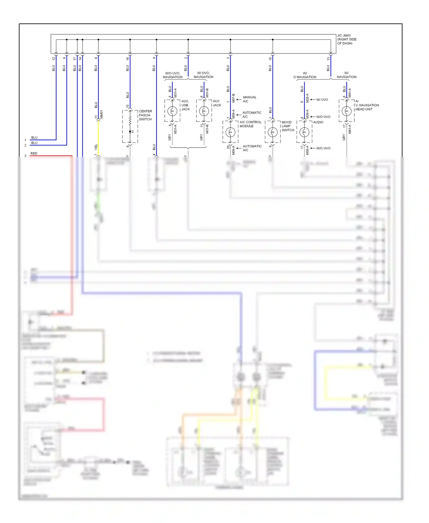 Kia Soul II (2013-2016) (automatic a/c) a/c control module wiring diagram  (2 of 2)