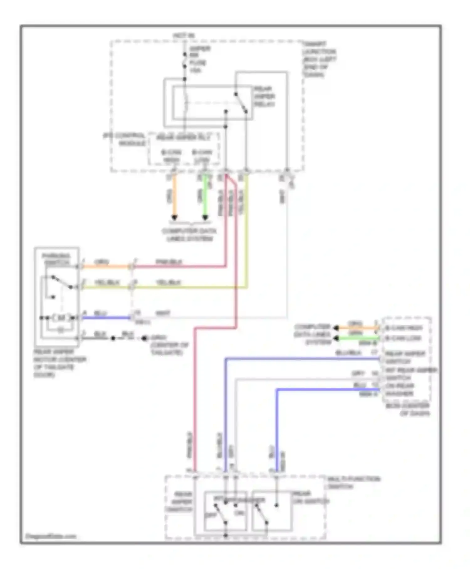 Wiring diagram b-can high b-can low for Kia Soul II (2013-2016) (1 of 1)