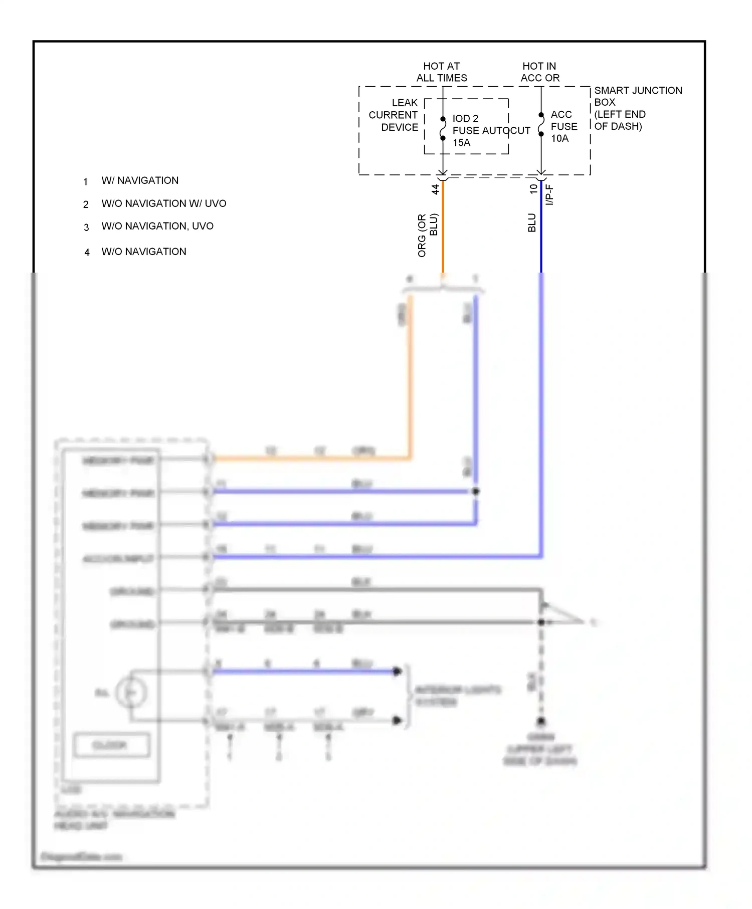 Wiring diagram blu for Kia Soul II (2013-2016) (52 of 117)