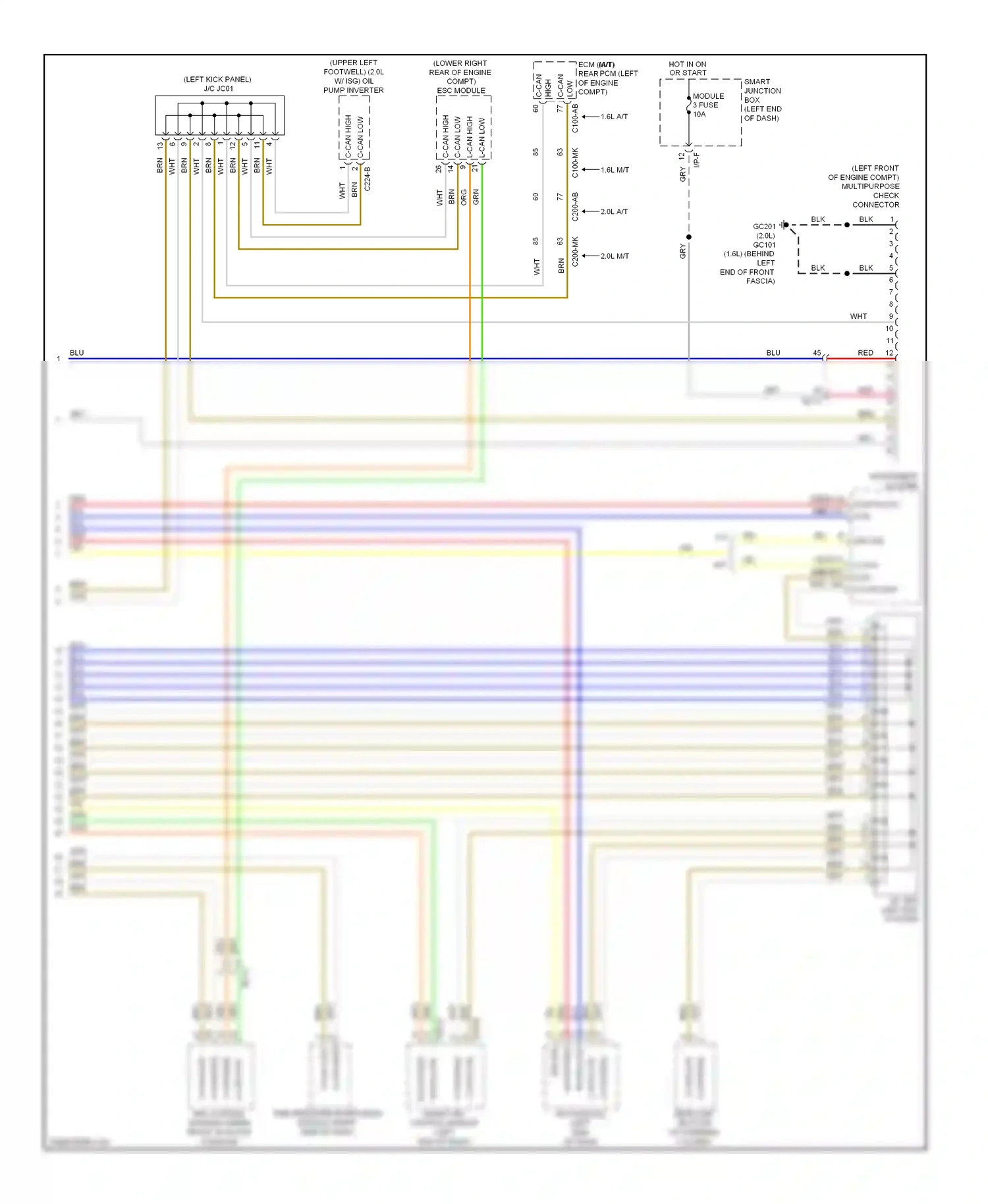 Wiring diagram blu for Kia Soul II (2013-2016) (14 of 117)