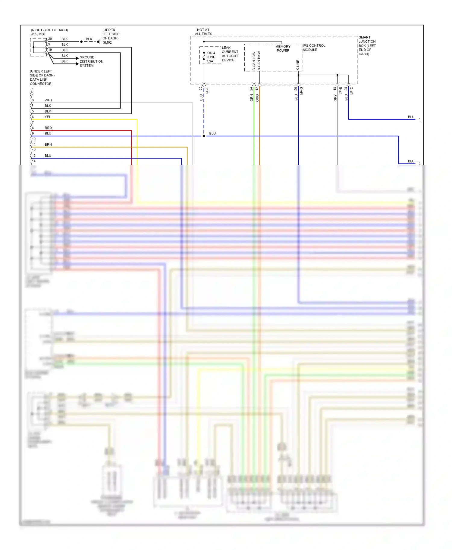 Wiring diagram blu for Kia Soul II (2013-2016) (12 of 117)