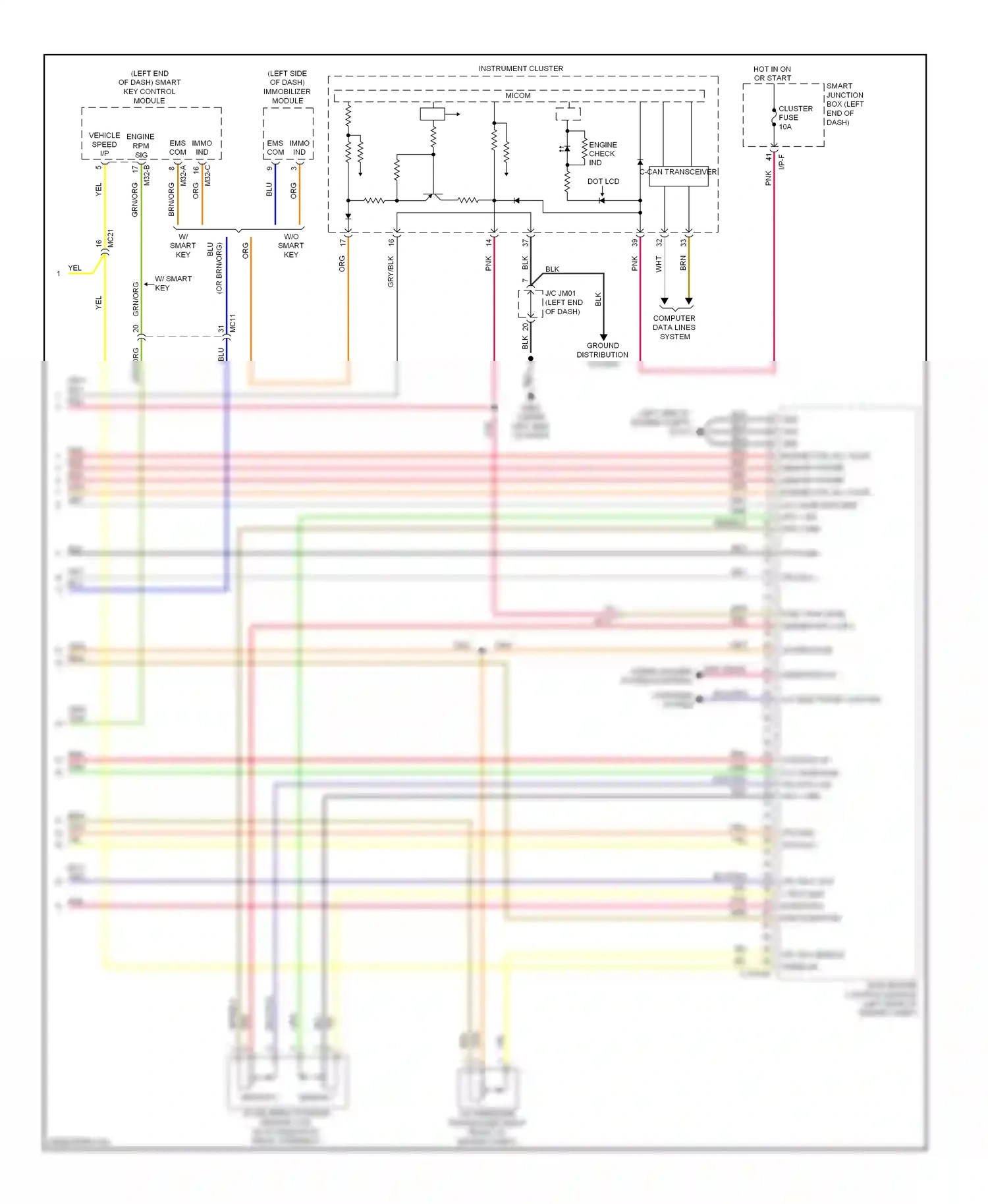 Kia Soul II (2013-2016) blu/org wiring diagram  (26 of 42)