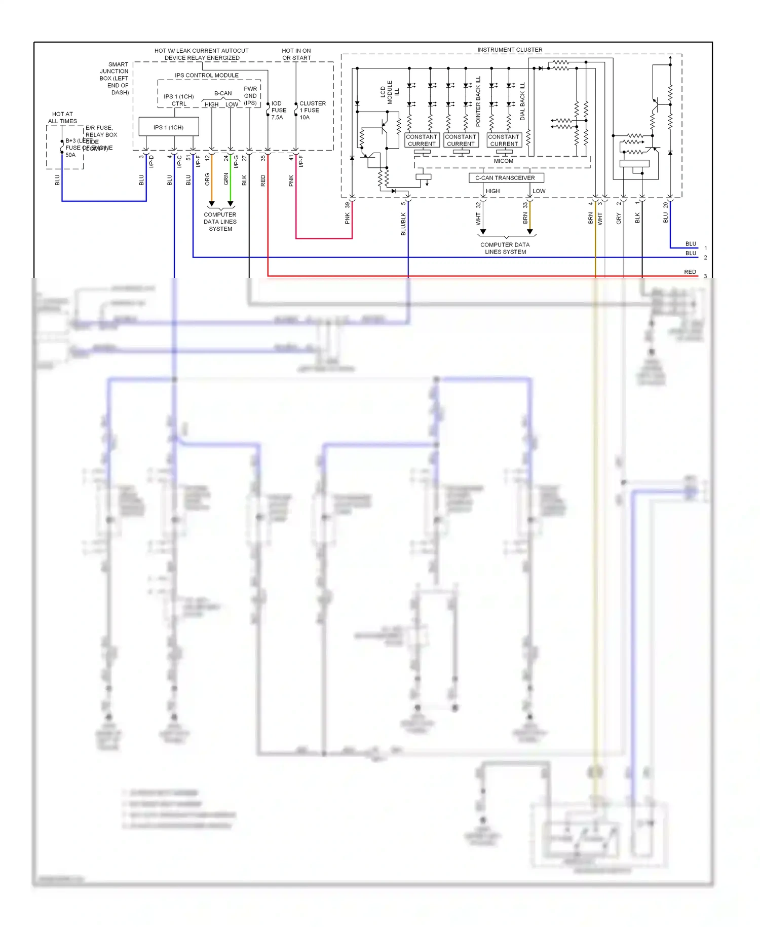 Wiring diagram dial back ill for Kia Soul II (2013-2016) (2 of 2)